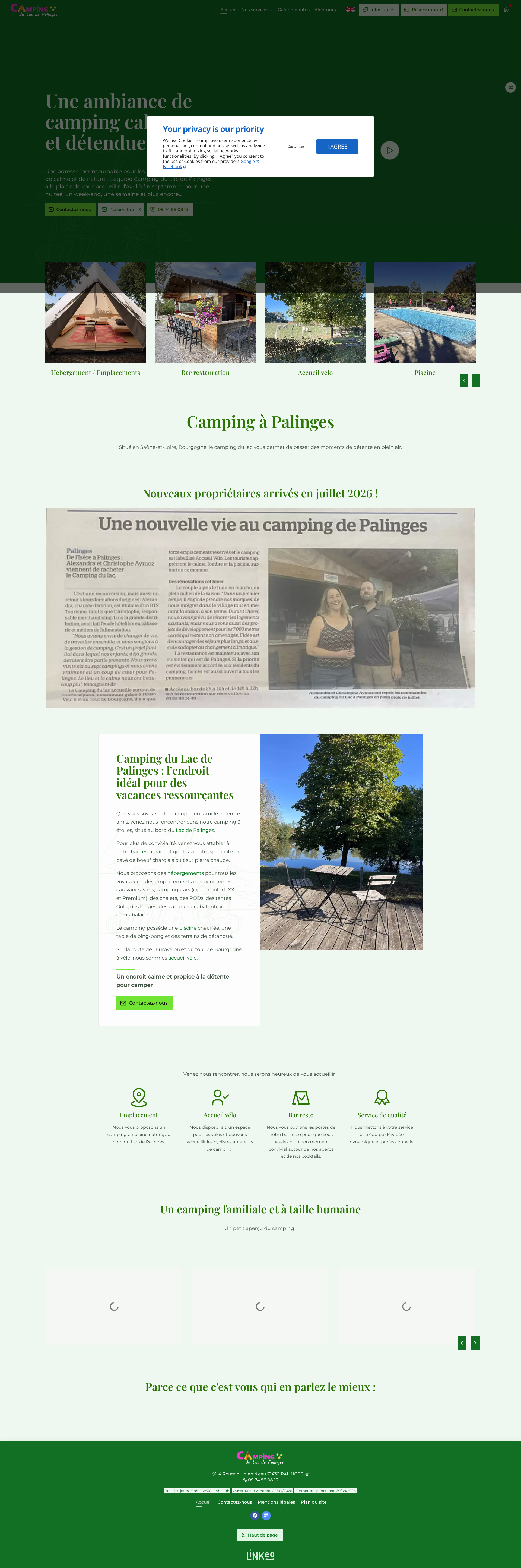 Aperçu du site