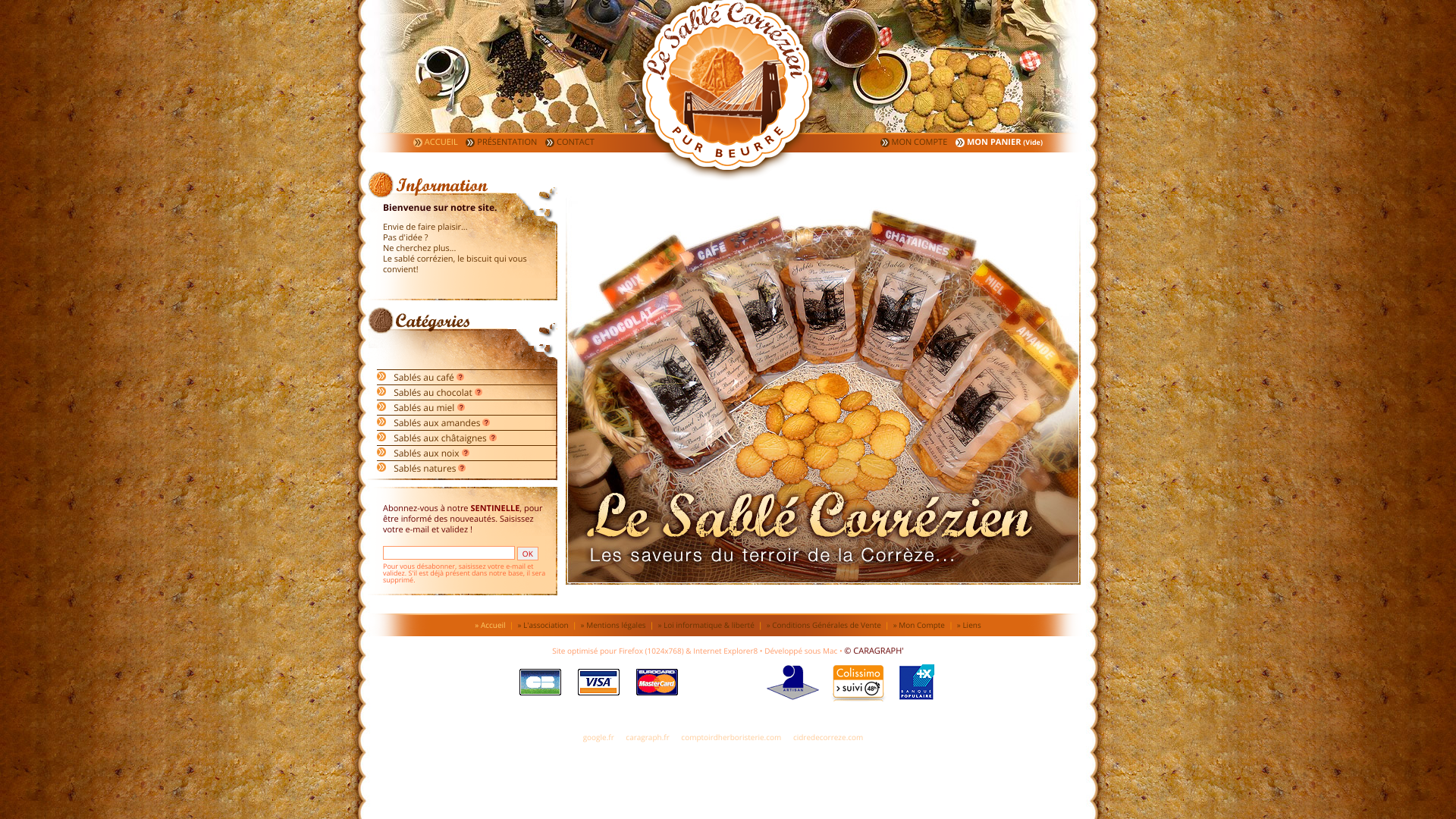 Aperçu du site