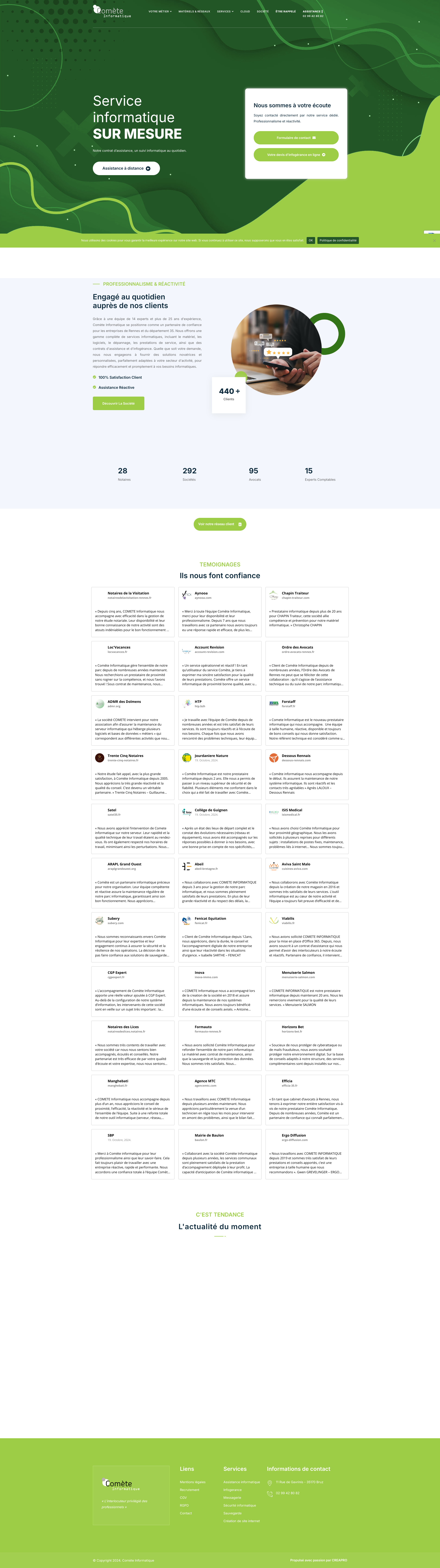 Aperçu du site