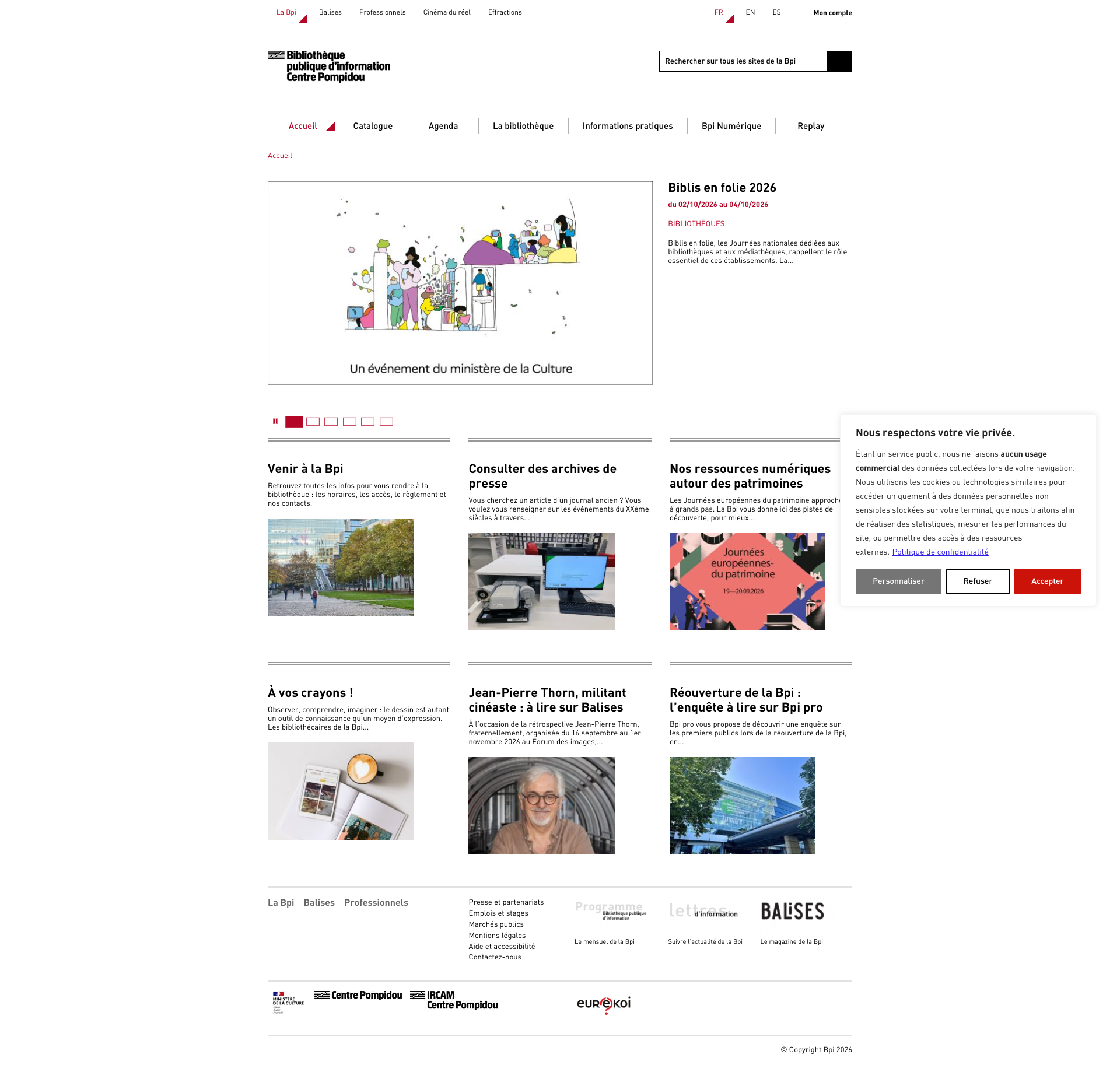 Aperçu du site