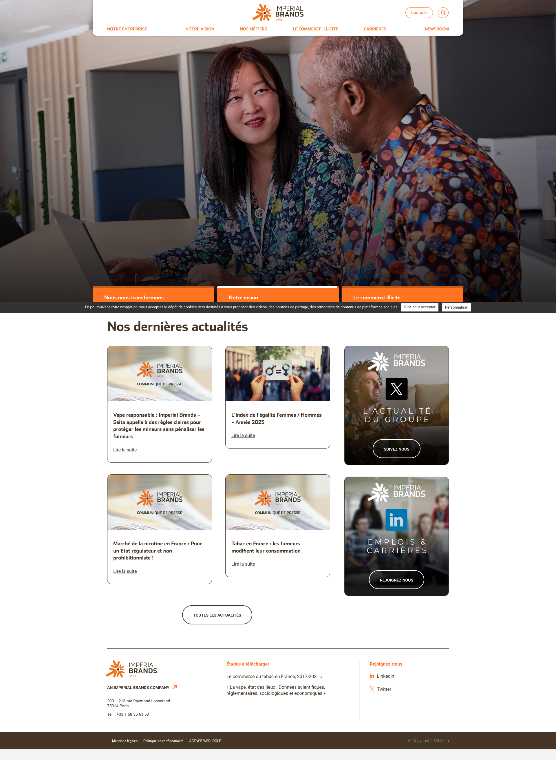 Aperçu du site