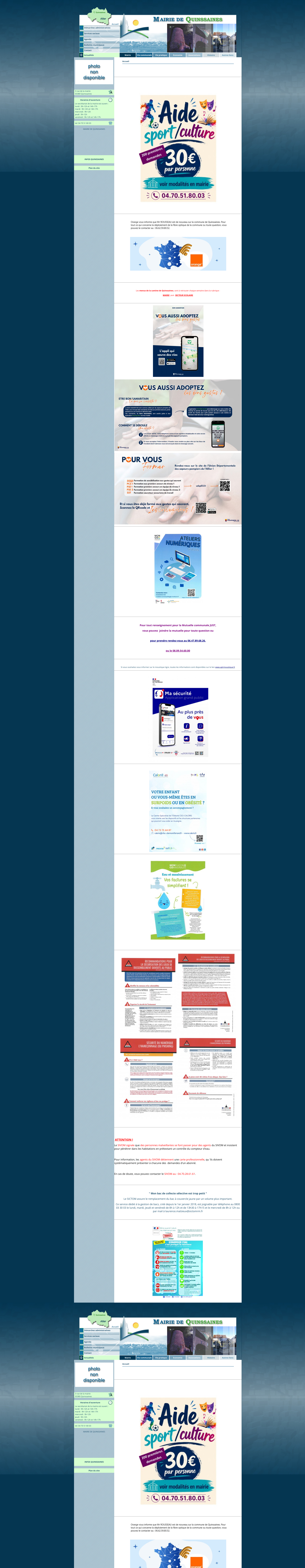 Aperçu du site