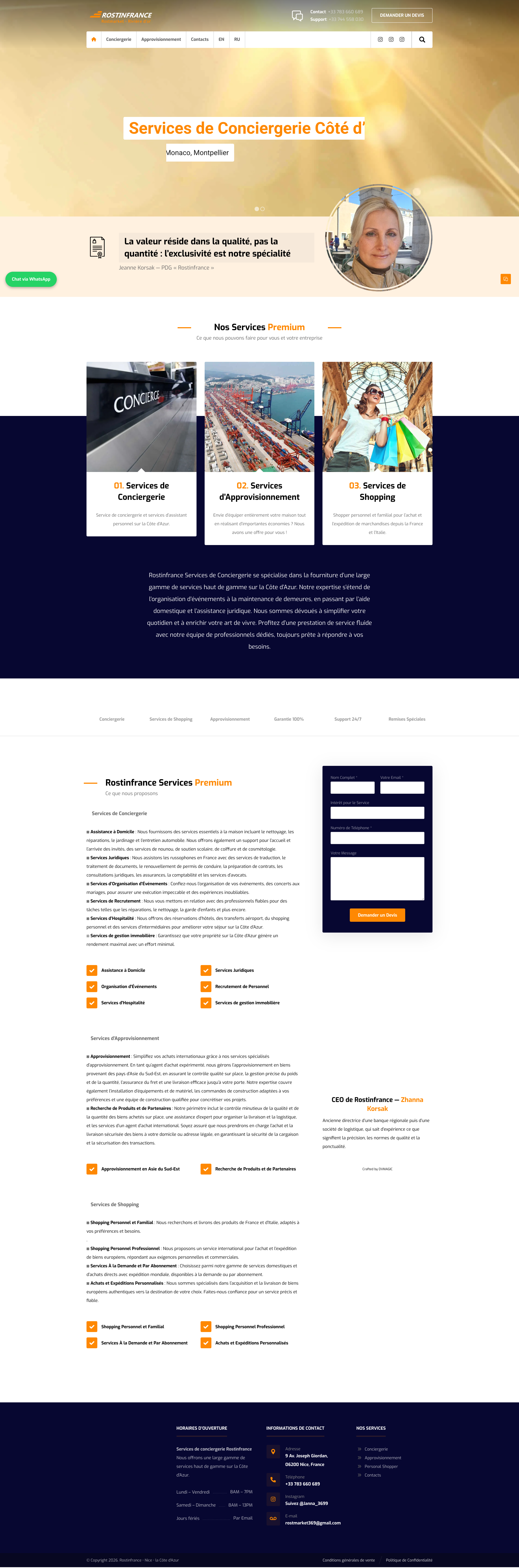 Aperçu du site