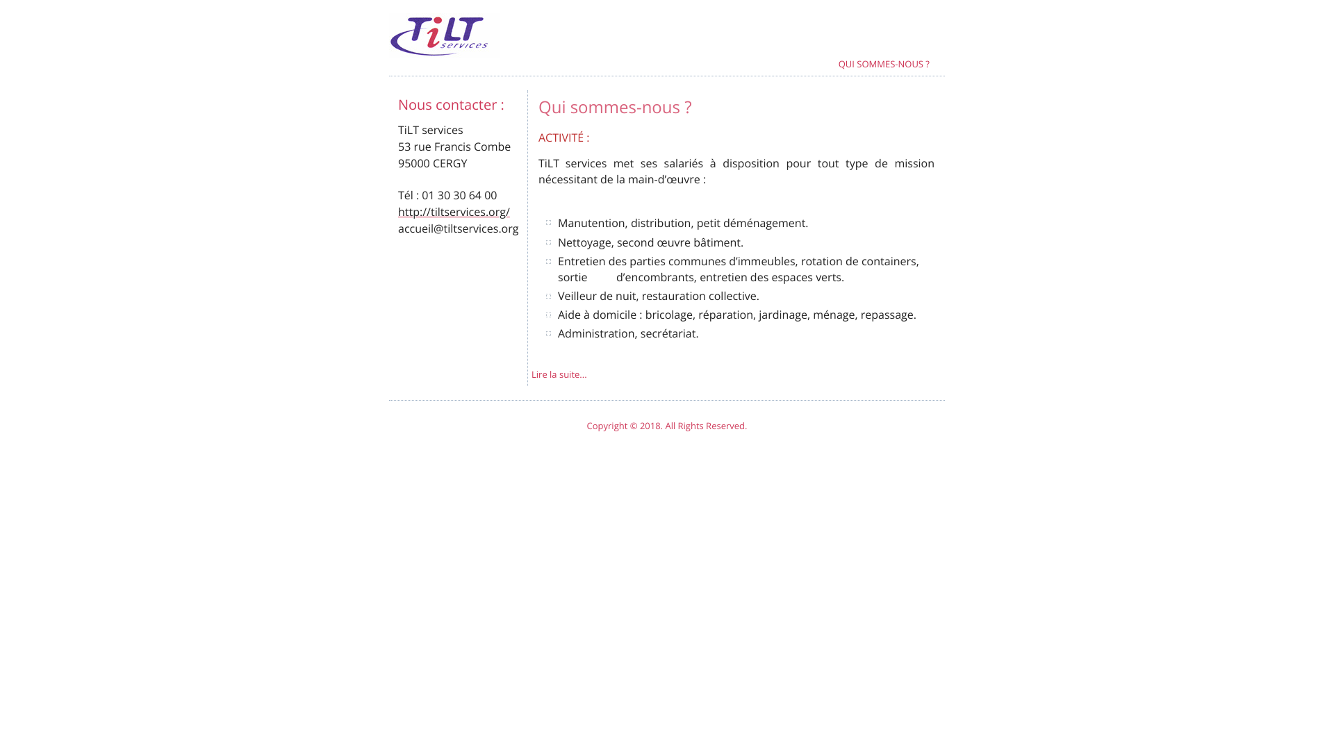 Aperçu du site