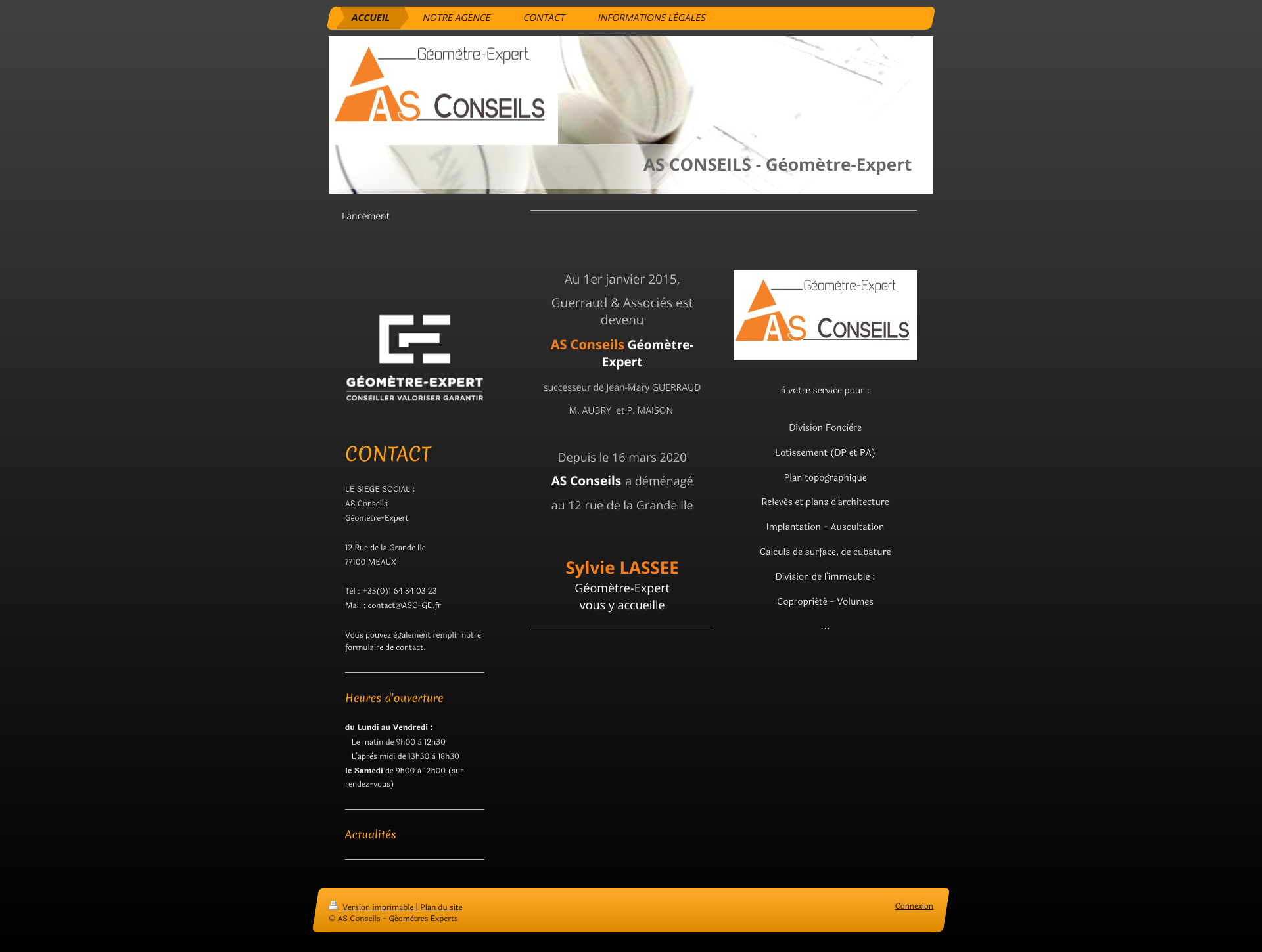Aperçu du site