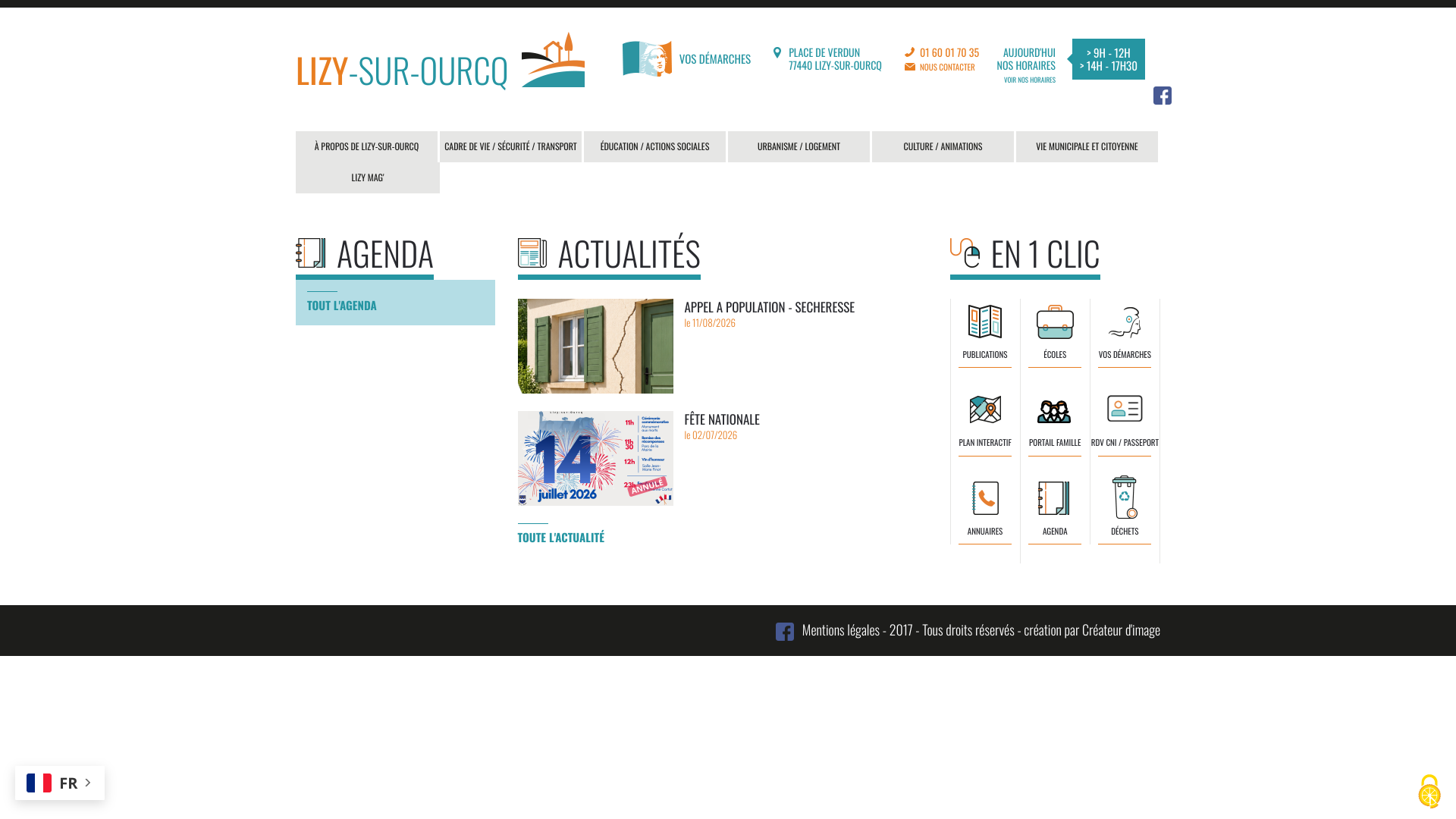 Aperçu du site