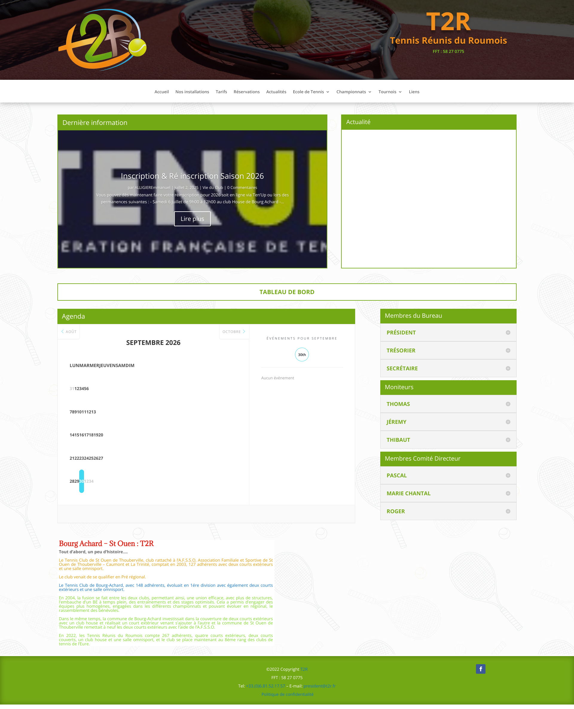 Aperçu du site