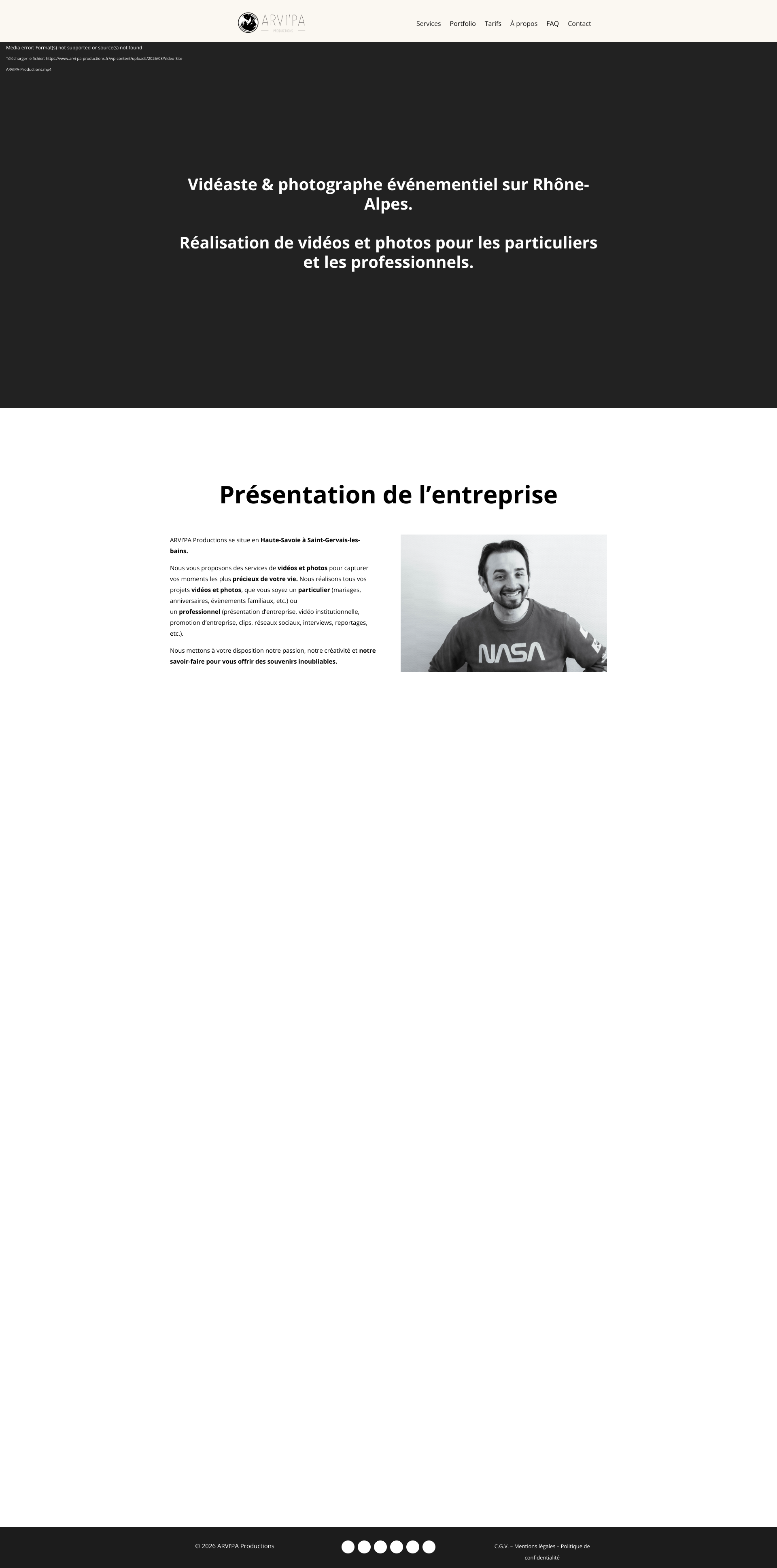 Aperçu du site