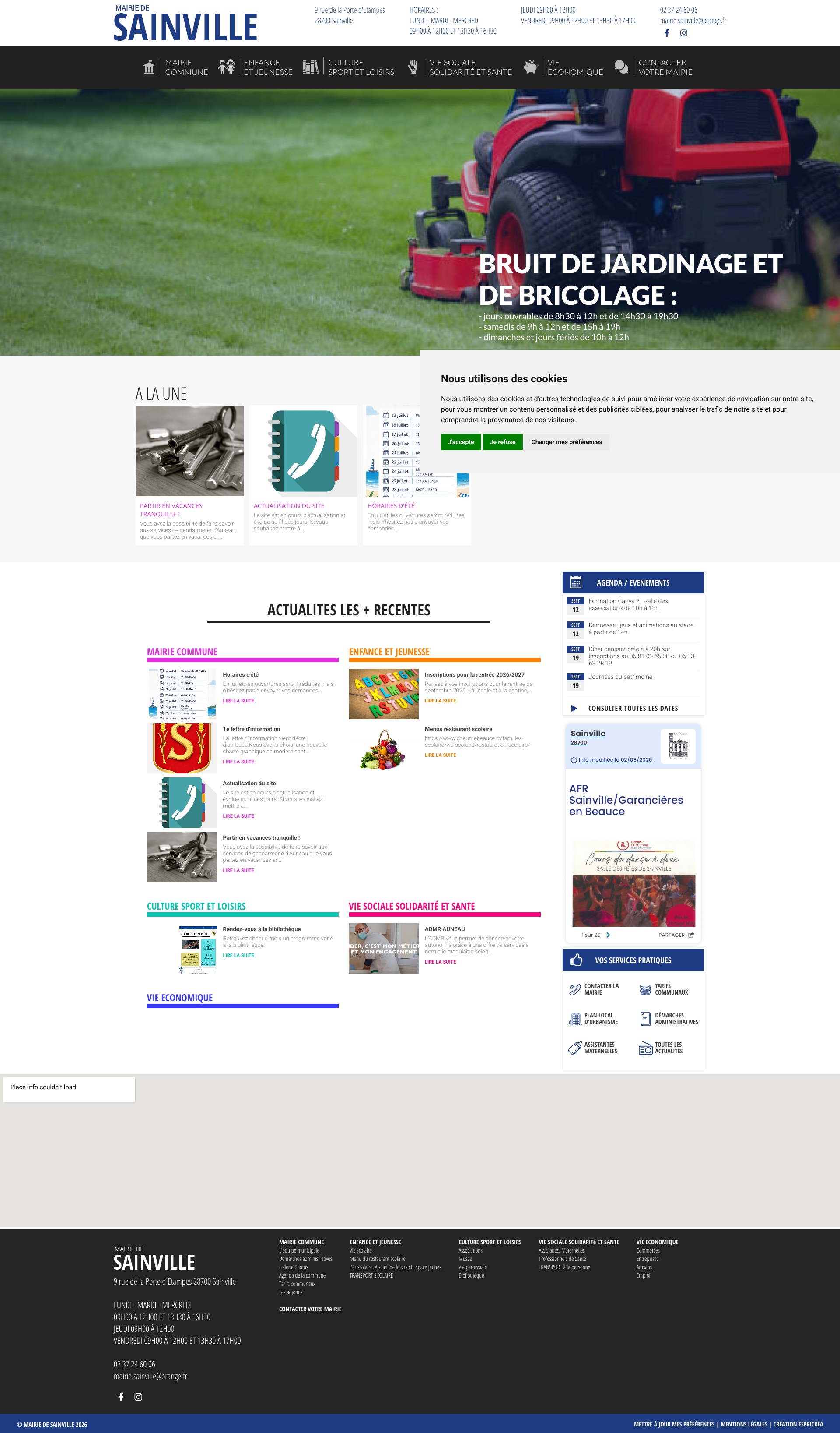 Aperçu du site