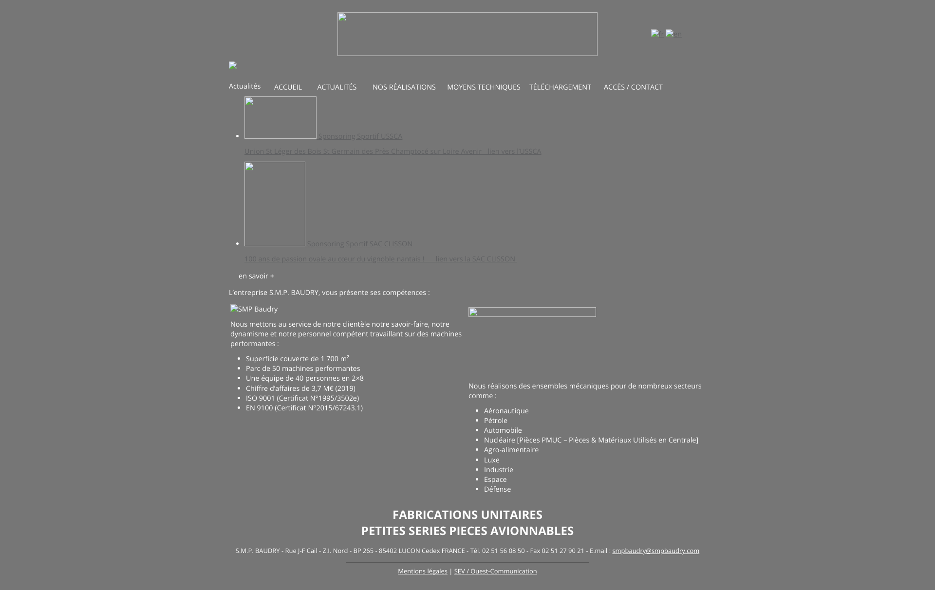 Aperçu du site