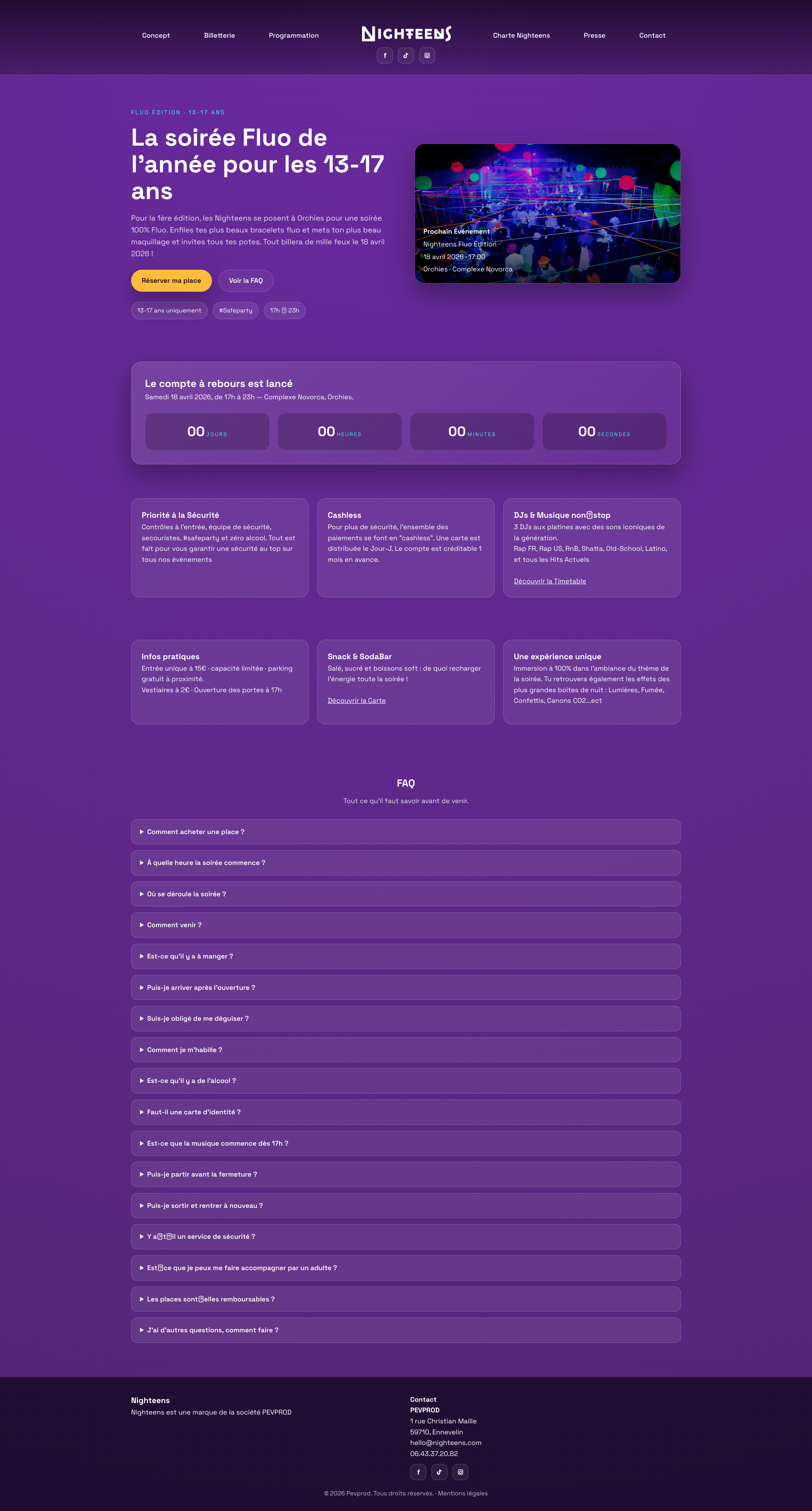 Aperçu du site