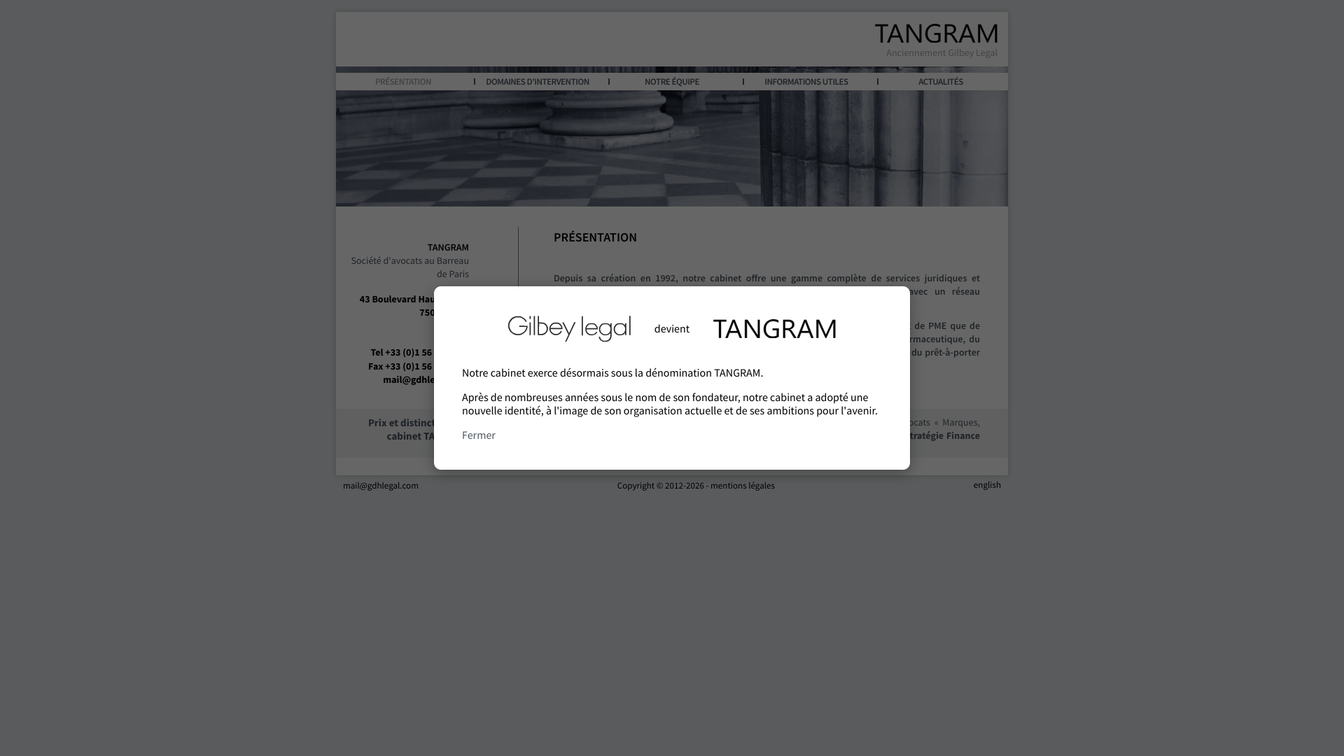 Aperçu du site