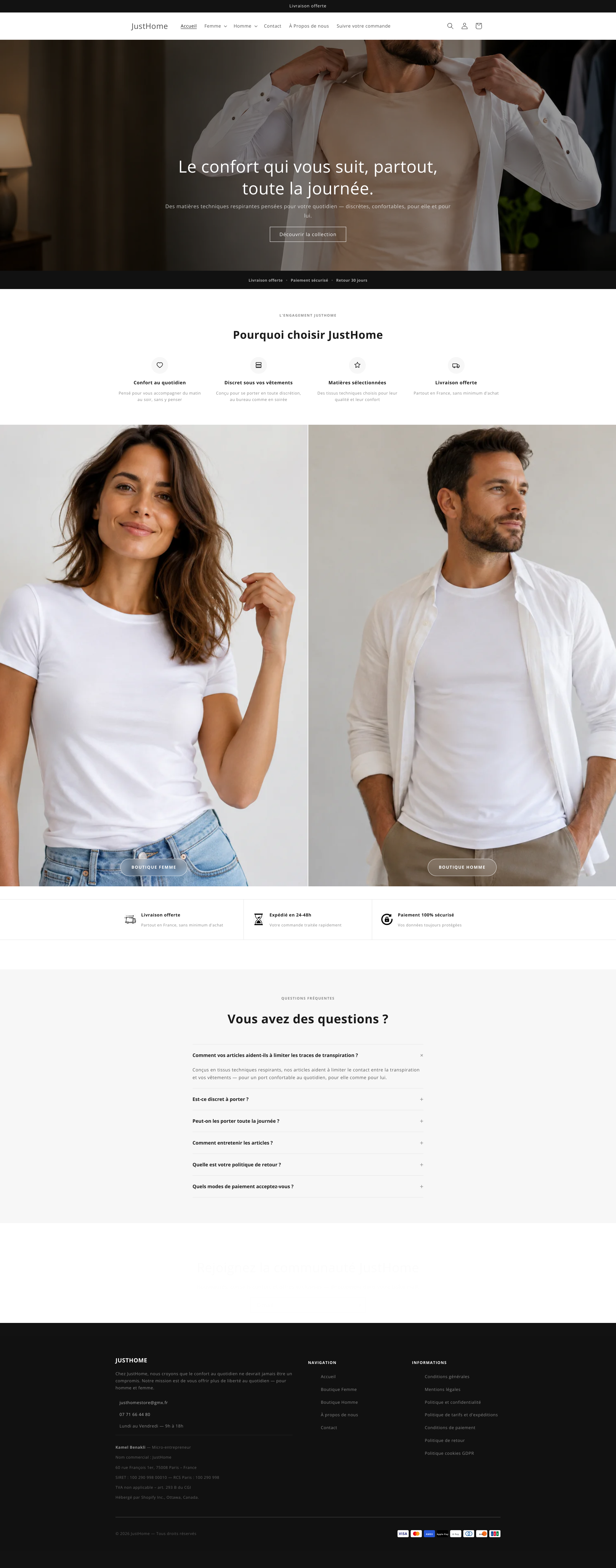 Aperçu du site