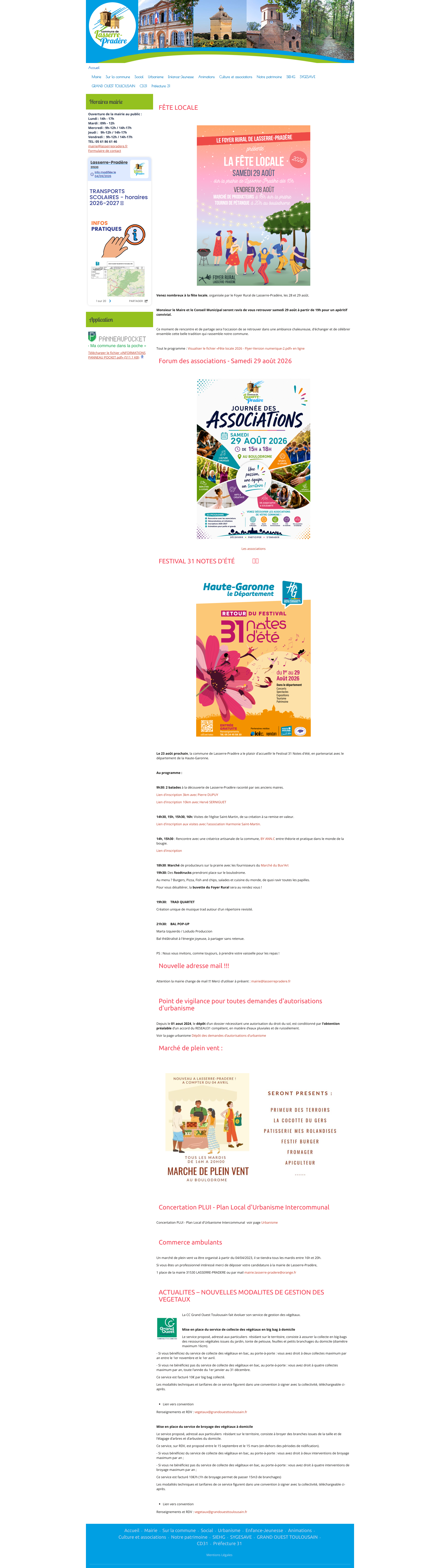 Aperçu du site