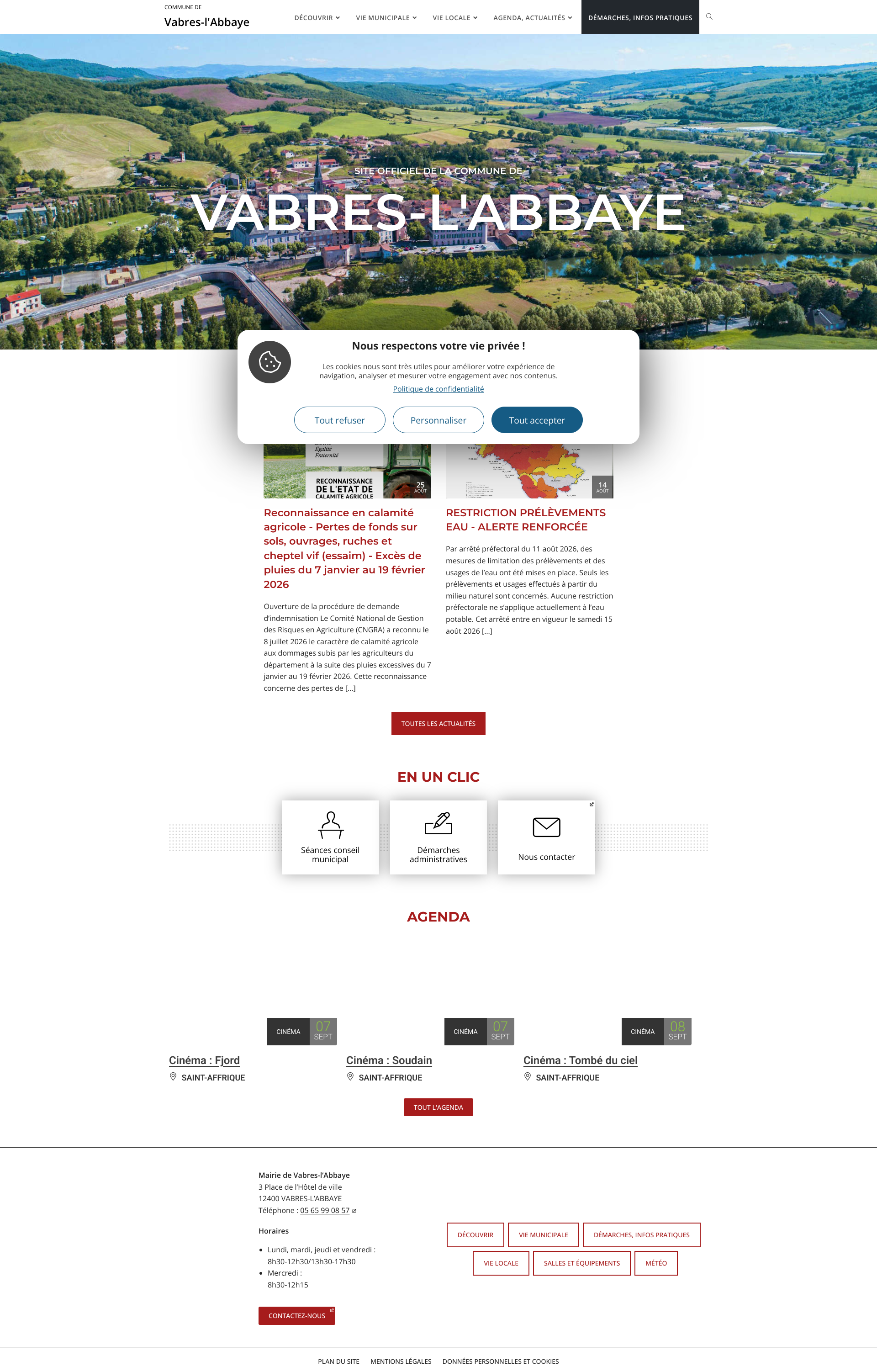 Aperçu du site