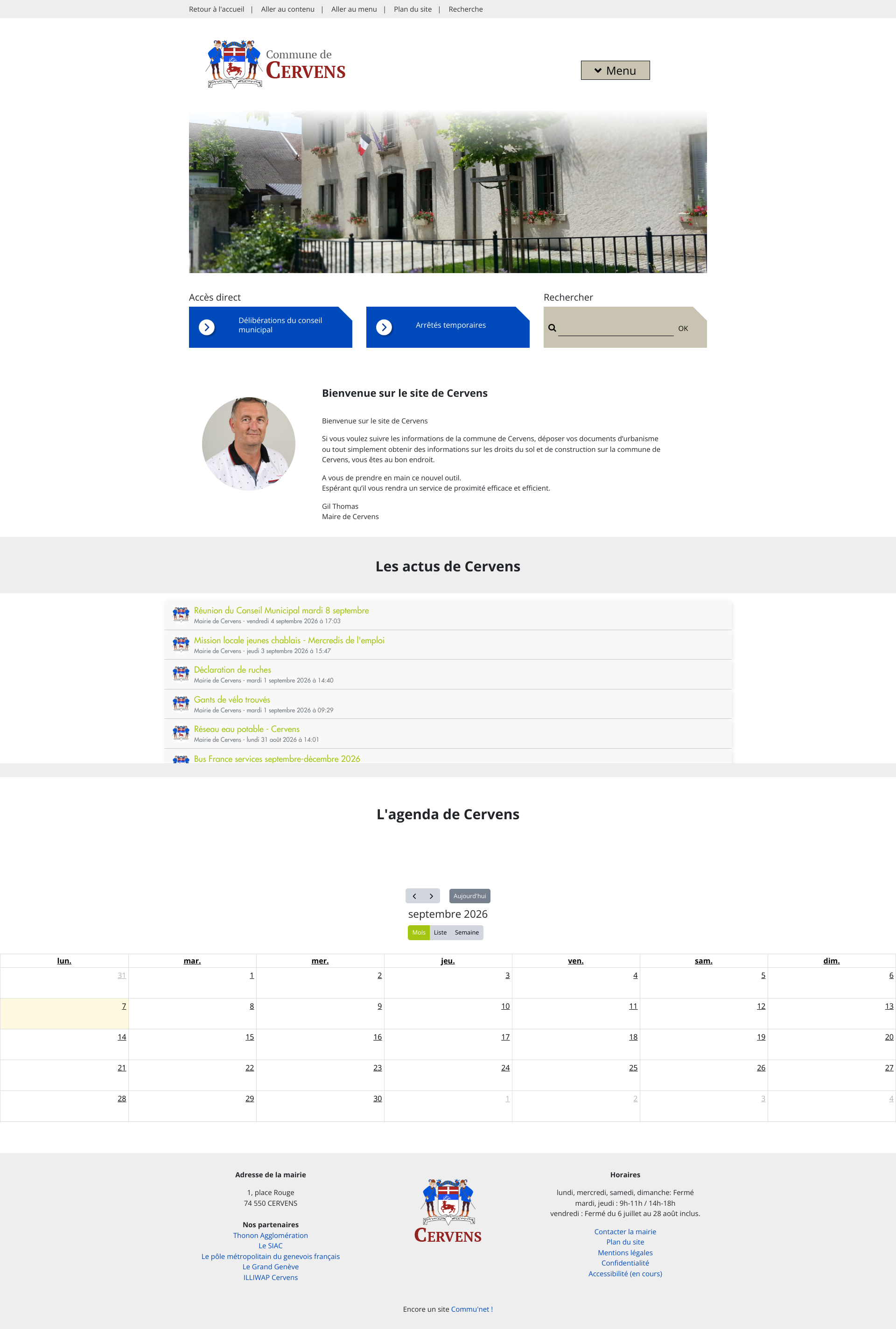 Aperçu du site