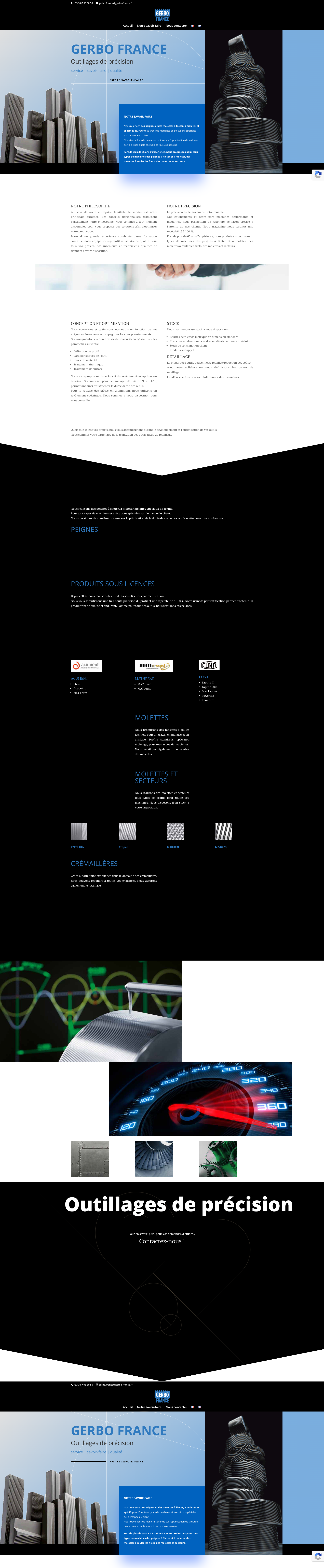 Aperçu du site