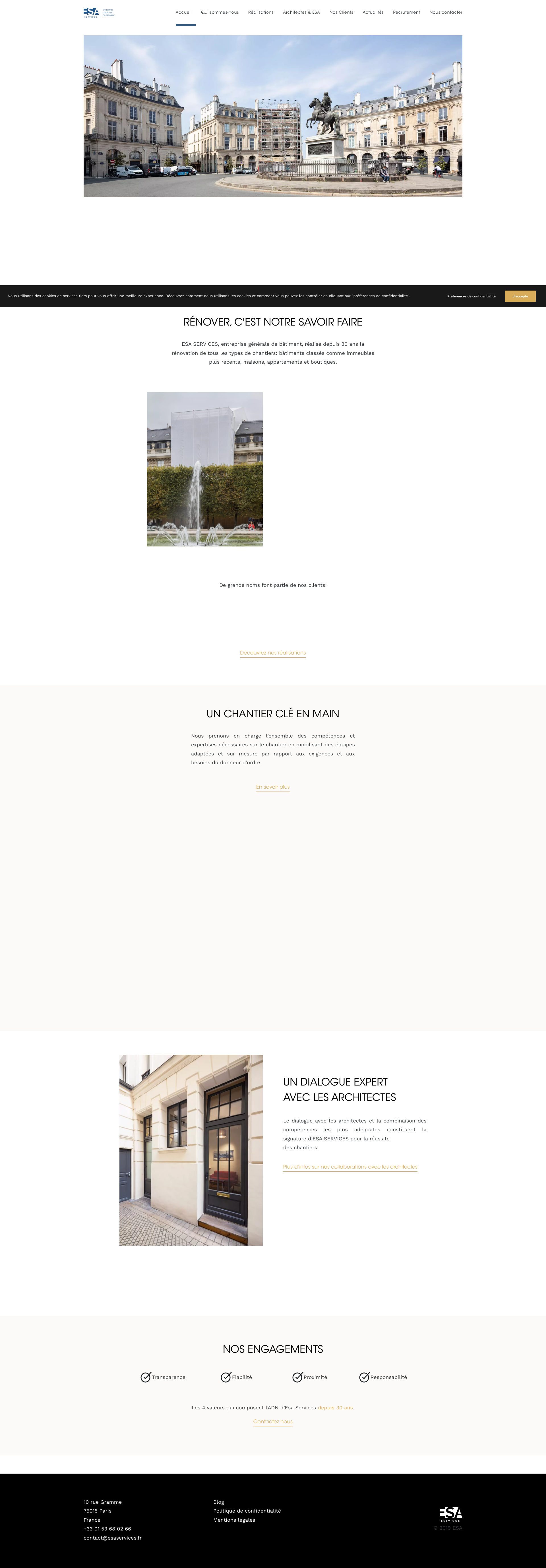 Aperçu du site