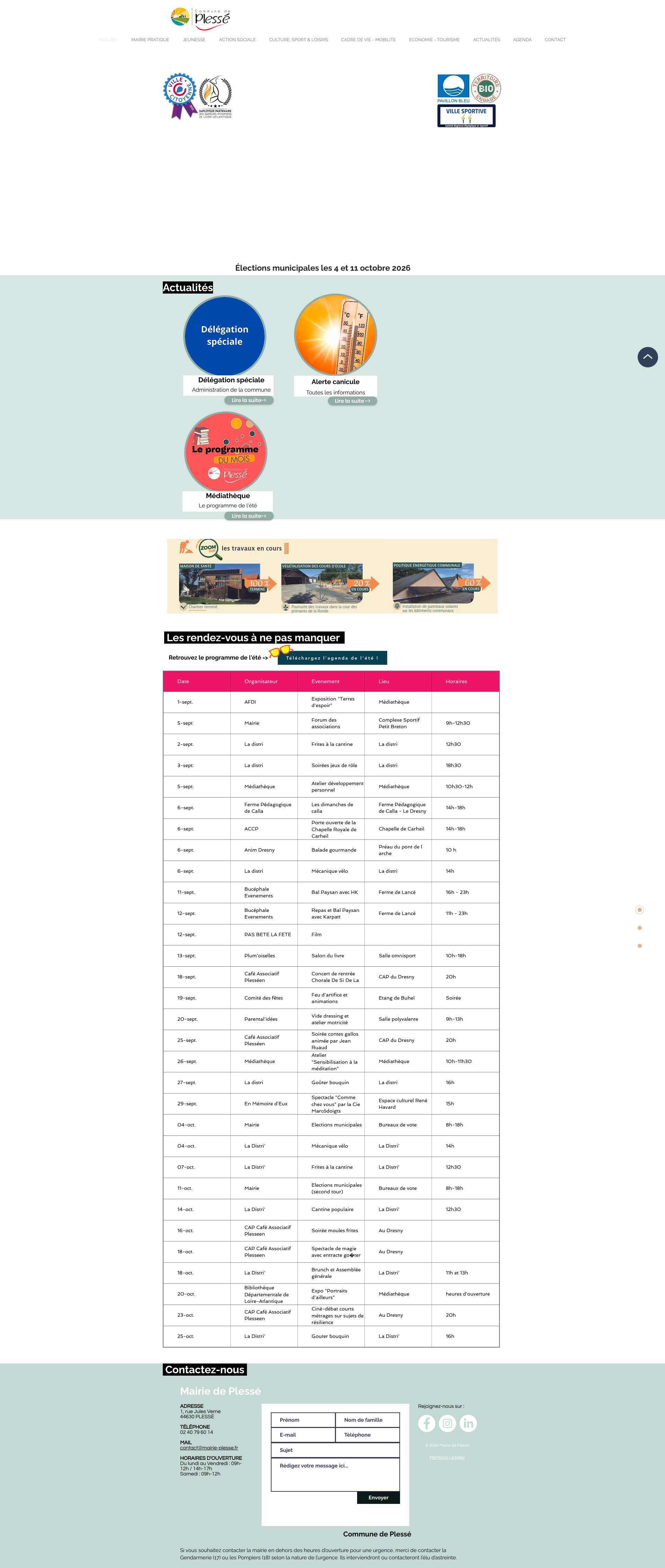 Aperçu du site