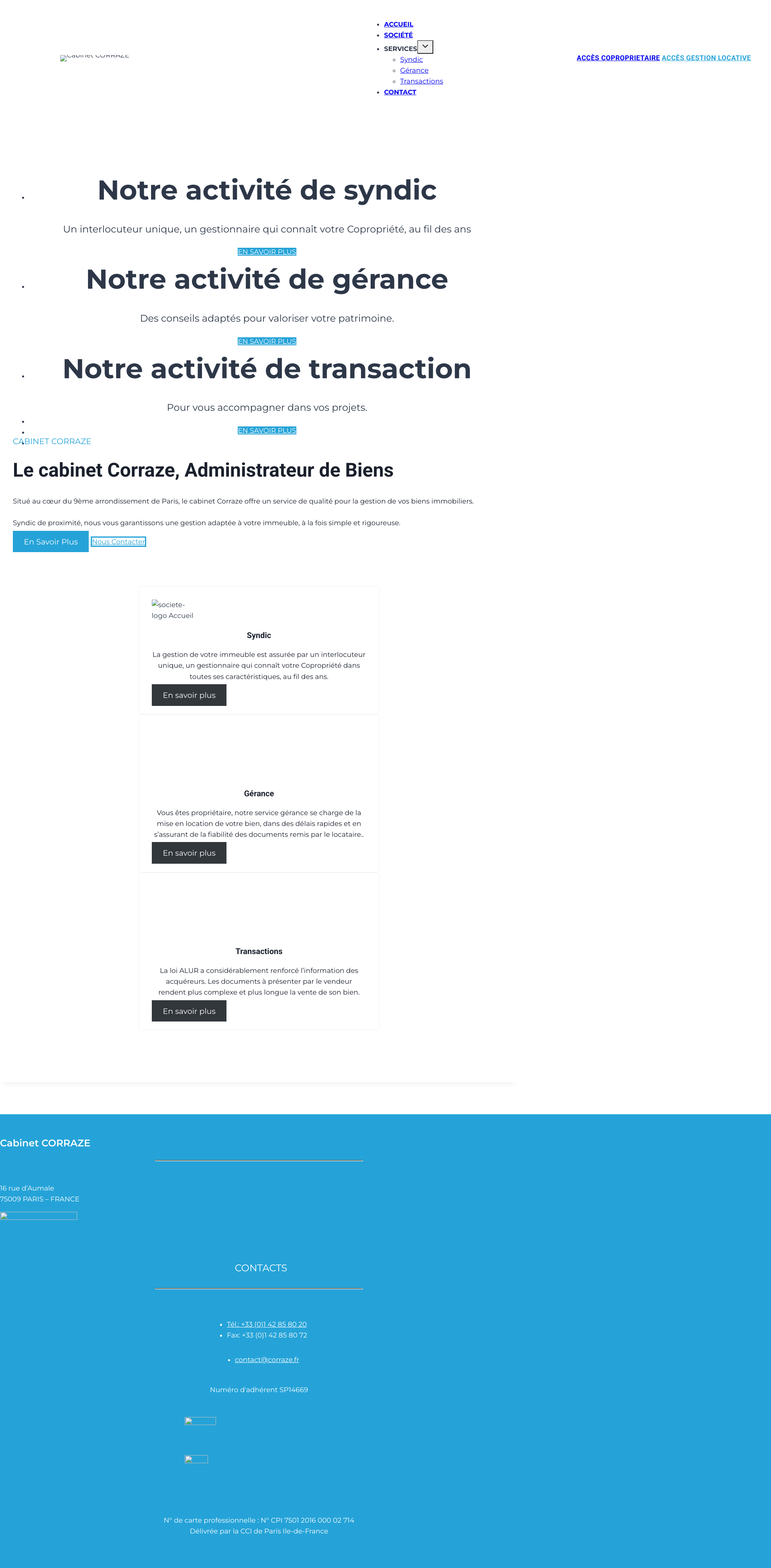 Aperçu du site