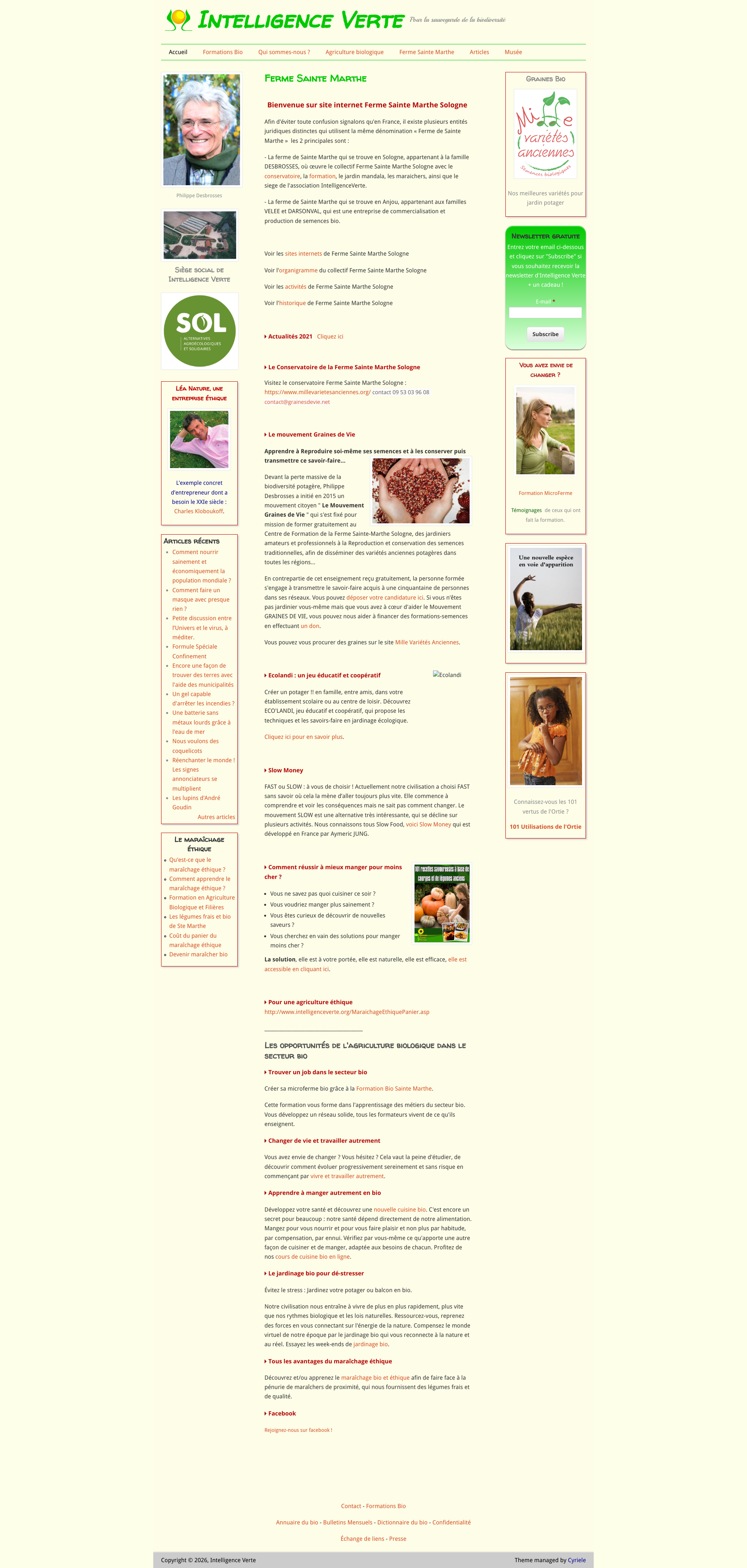 Aperçu du site