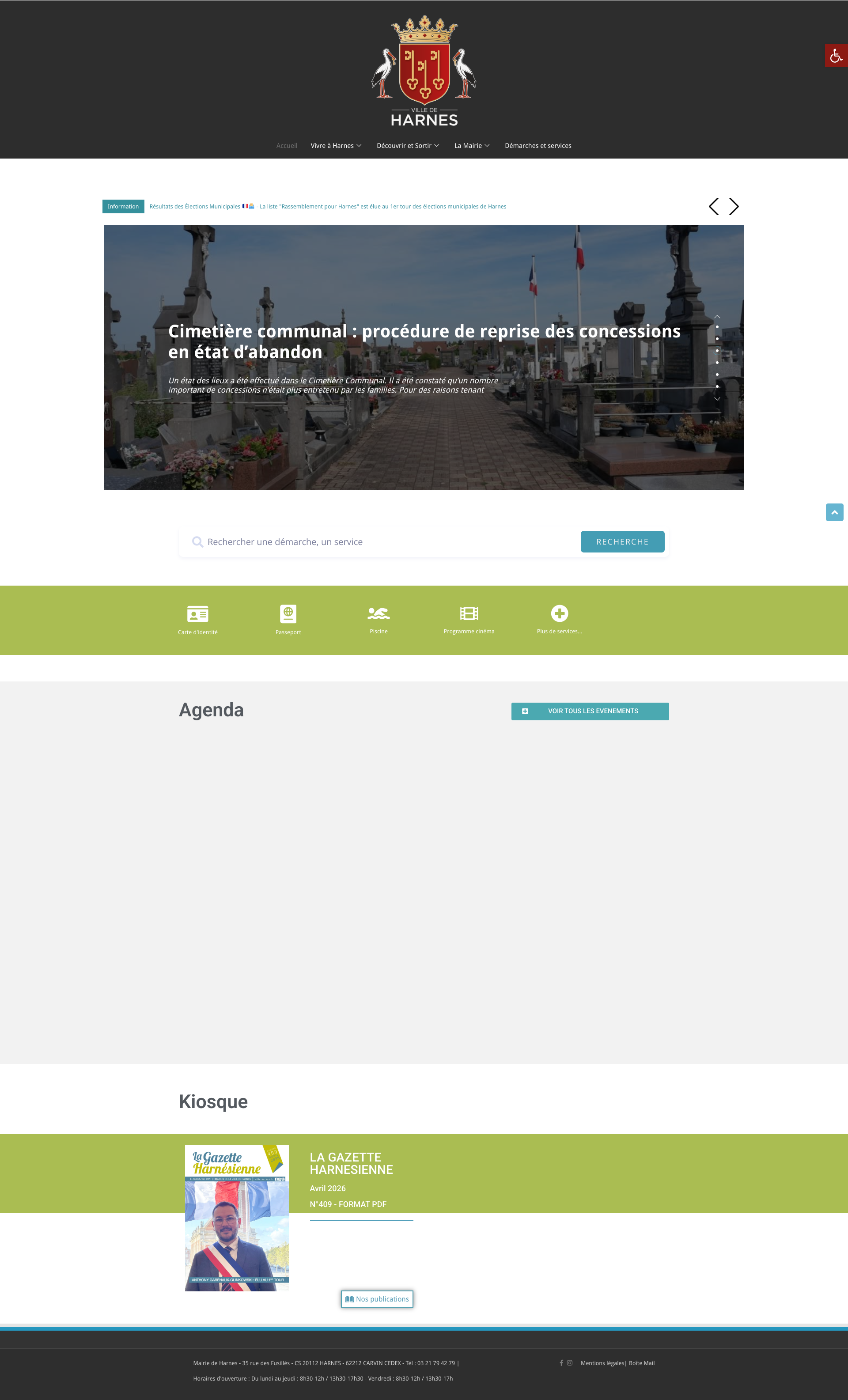 Aperçu du site
