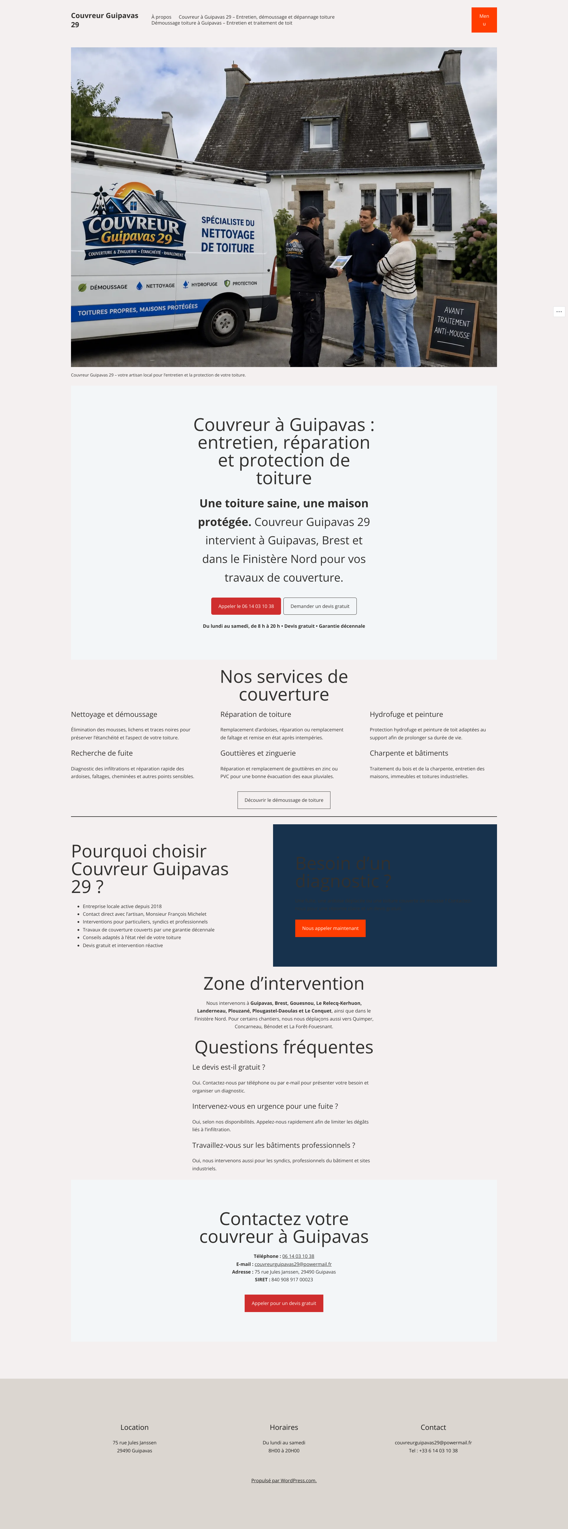 Aperçu du site