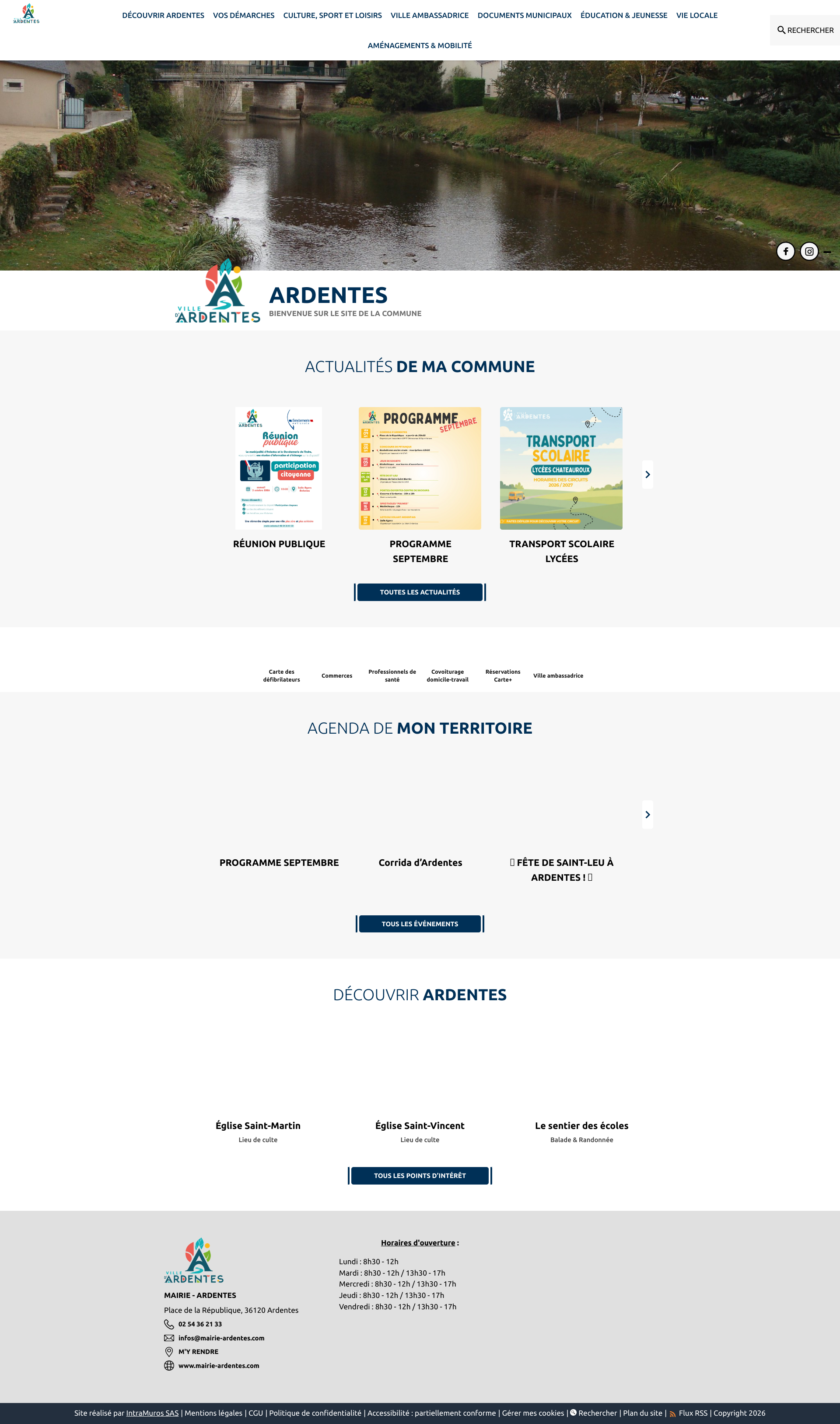 Aperçu du site