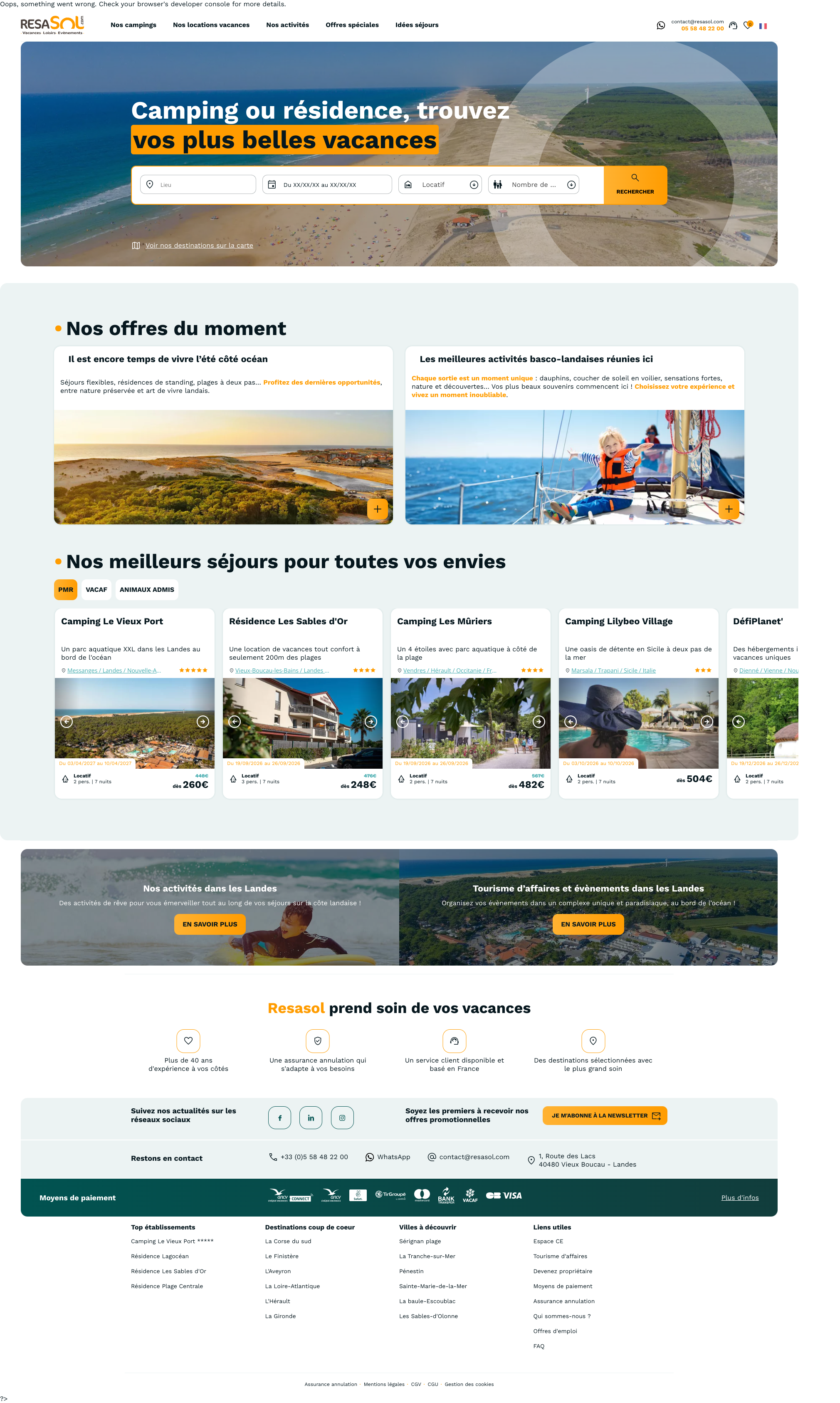 Aperçu du site