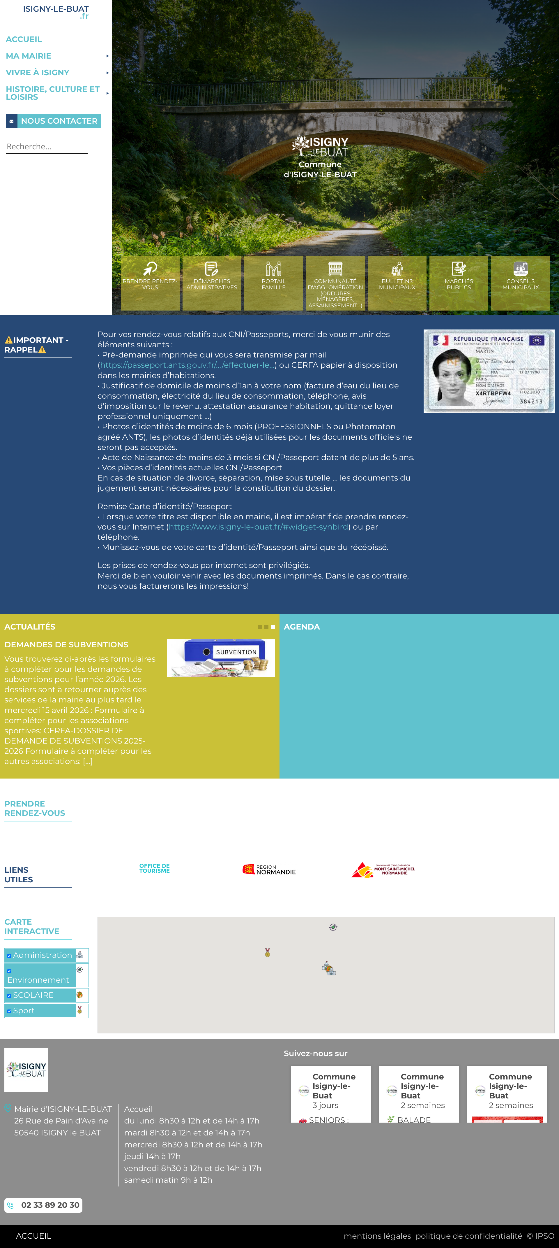 Aperçu du site