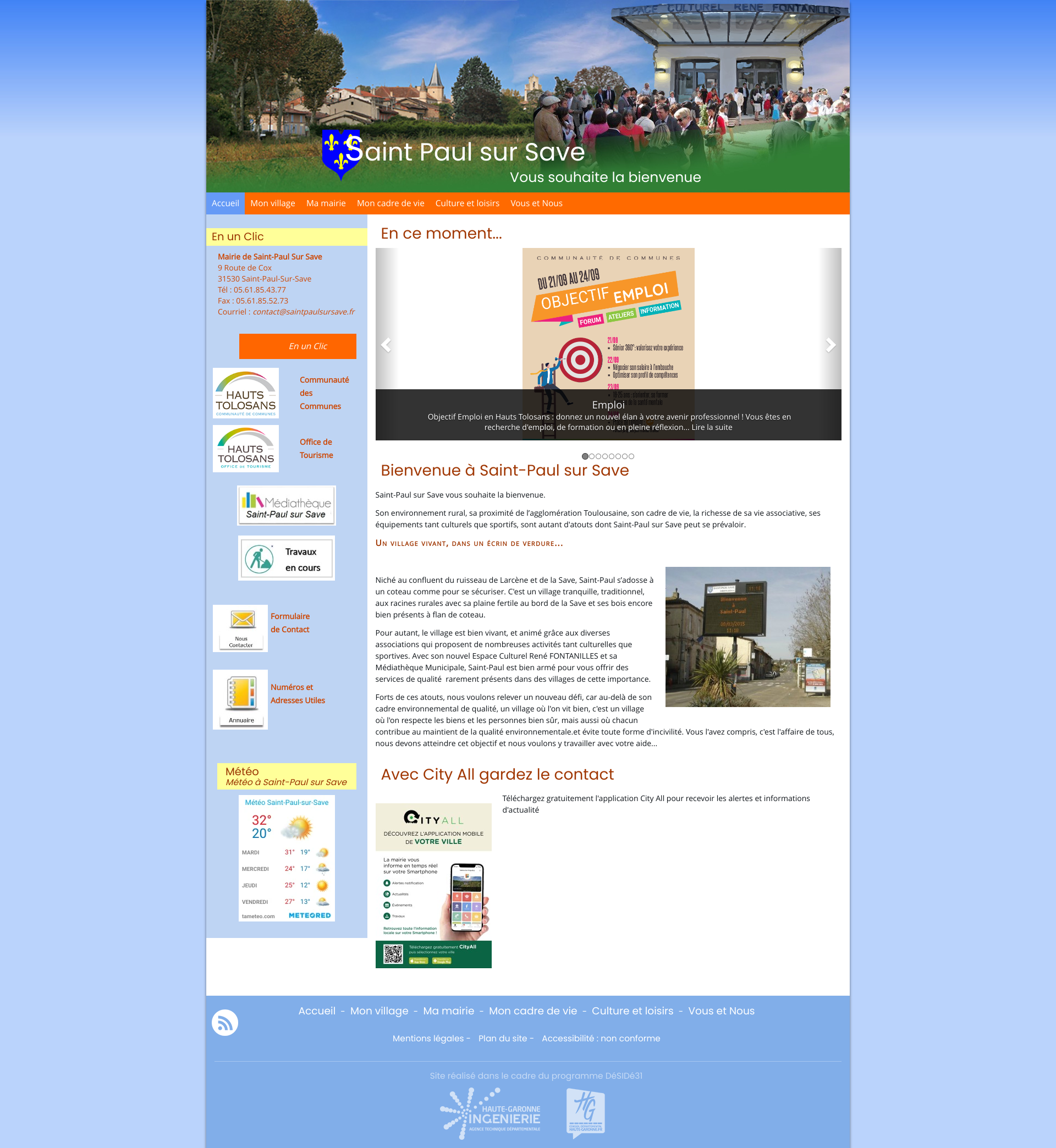 Aperçu du site