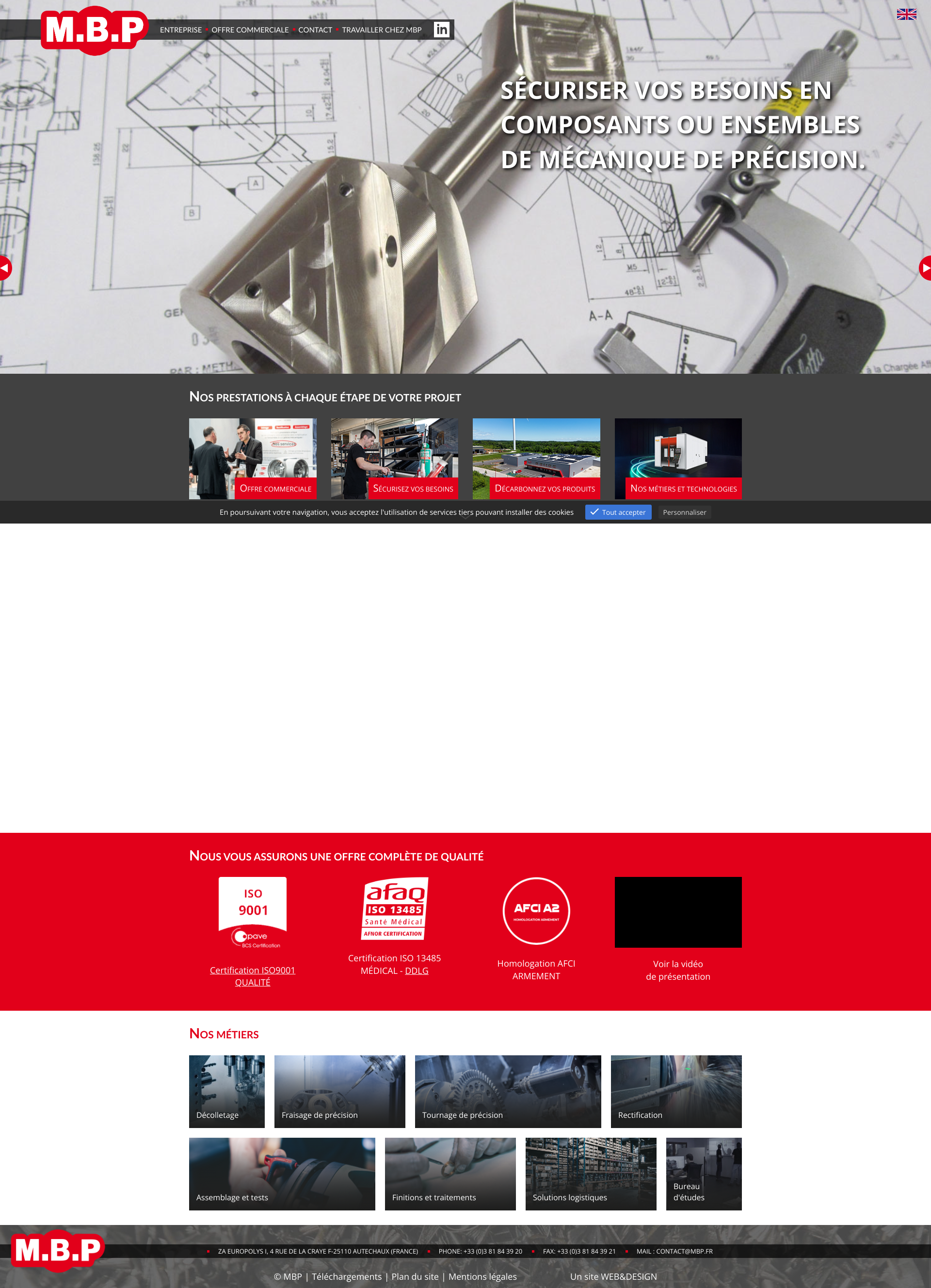 Aperçu du site