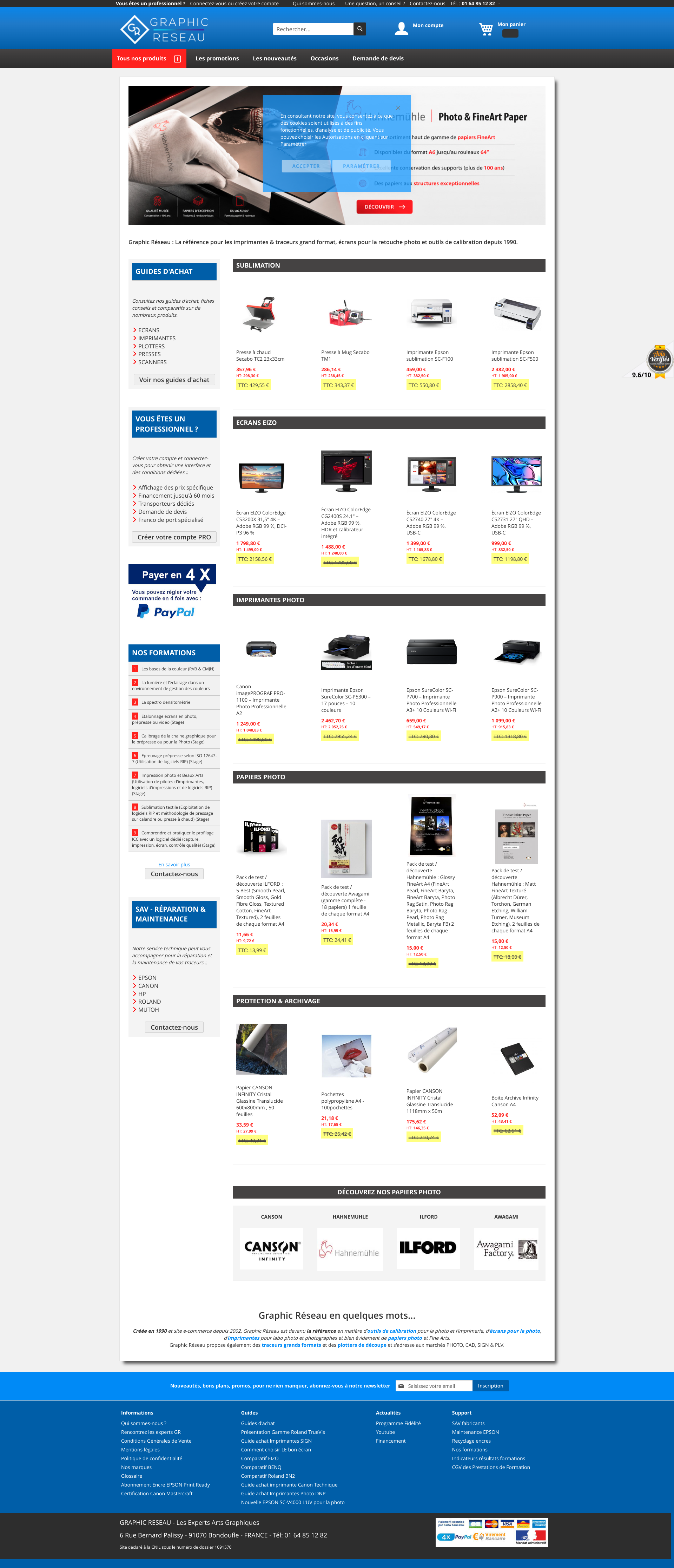 Aperçu du site