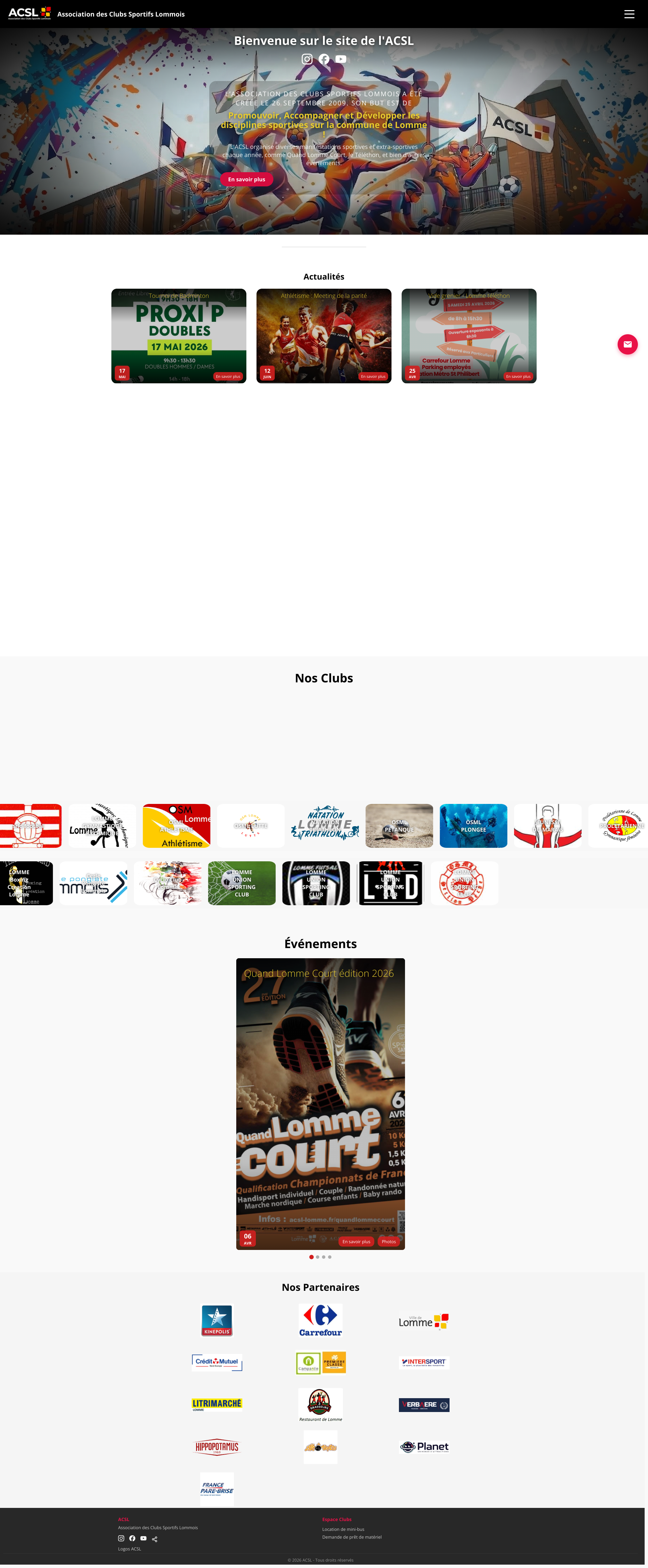 Aperçu du site