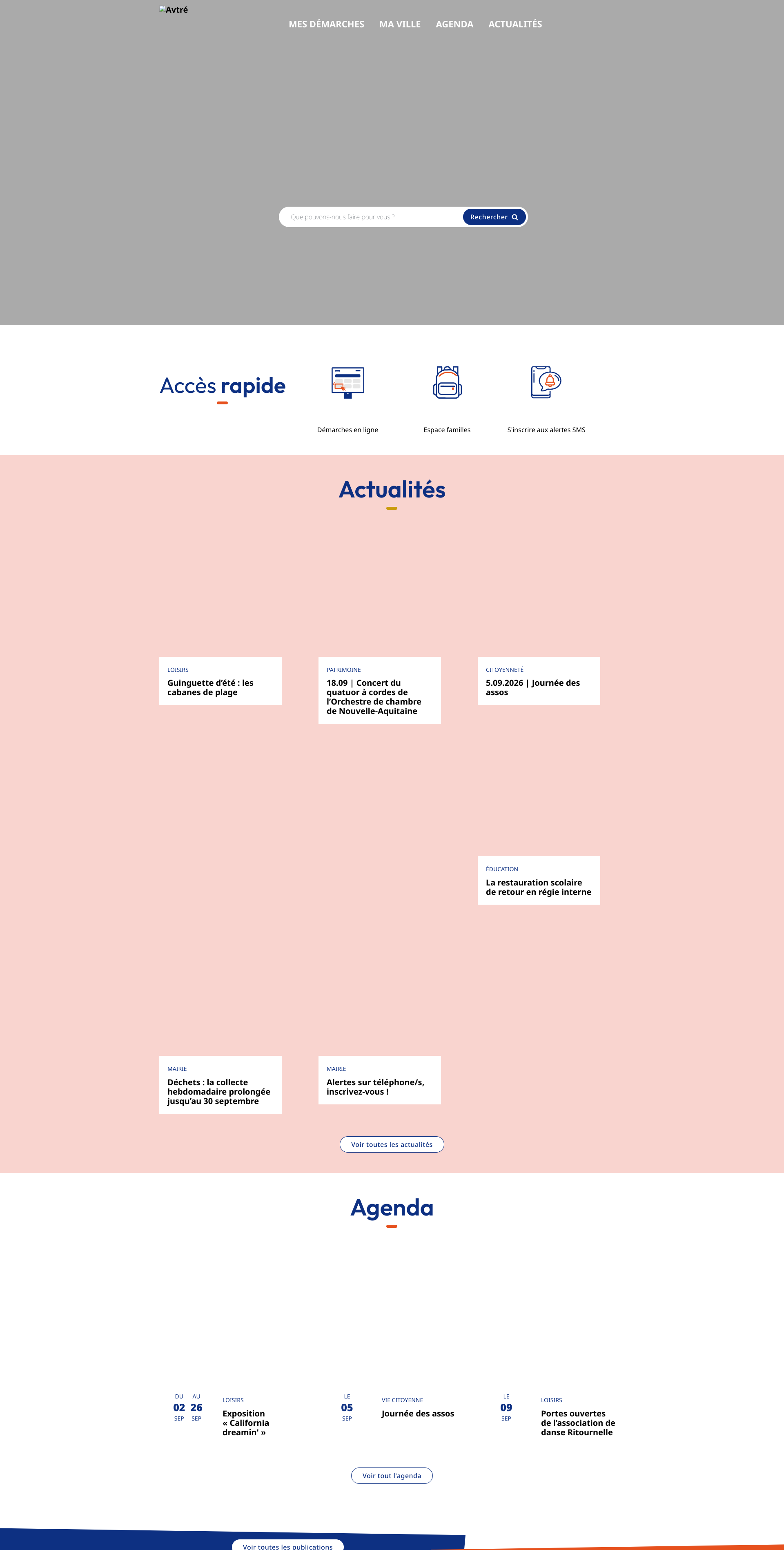 Aperçu du site