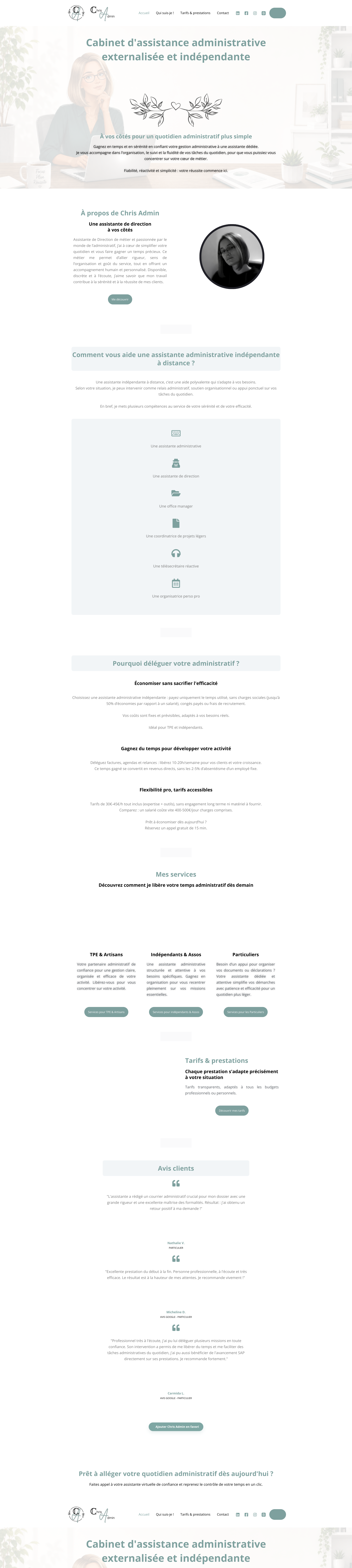Aperçu du site