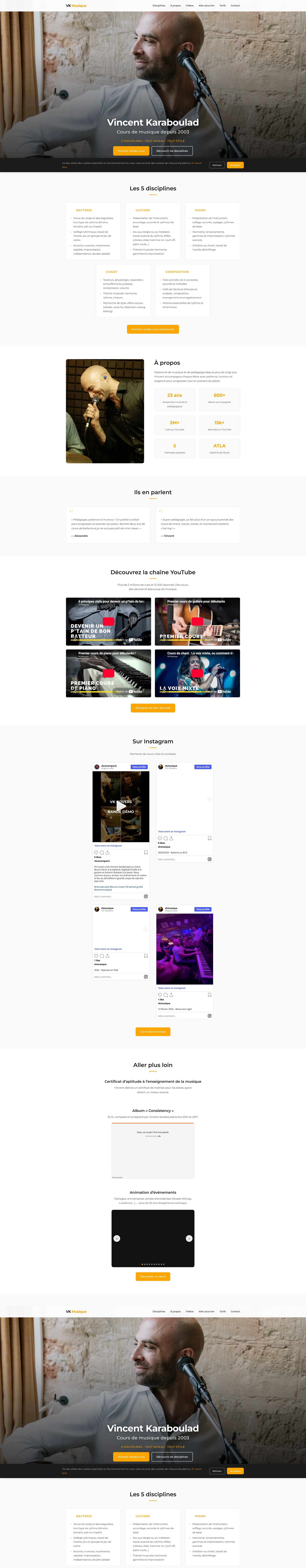 Aperçu du site