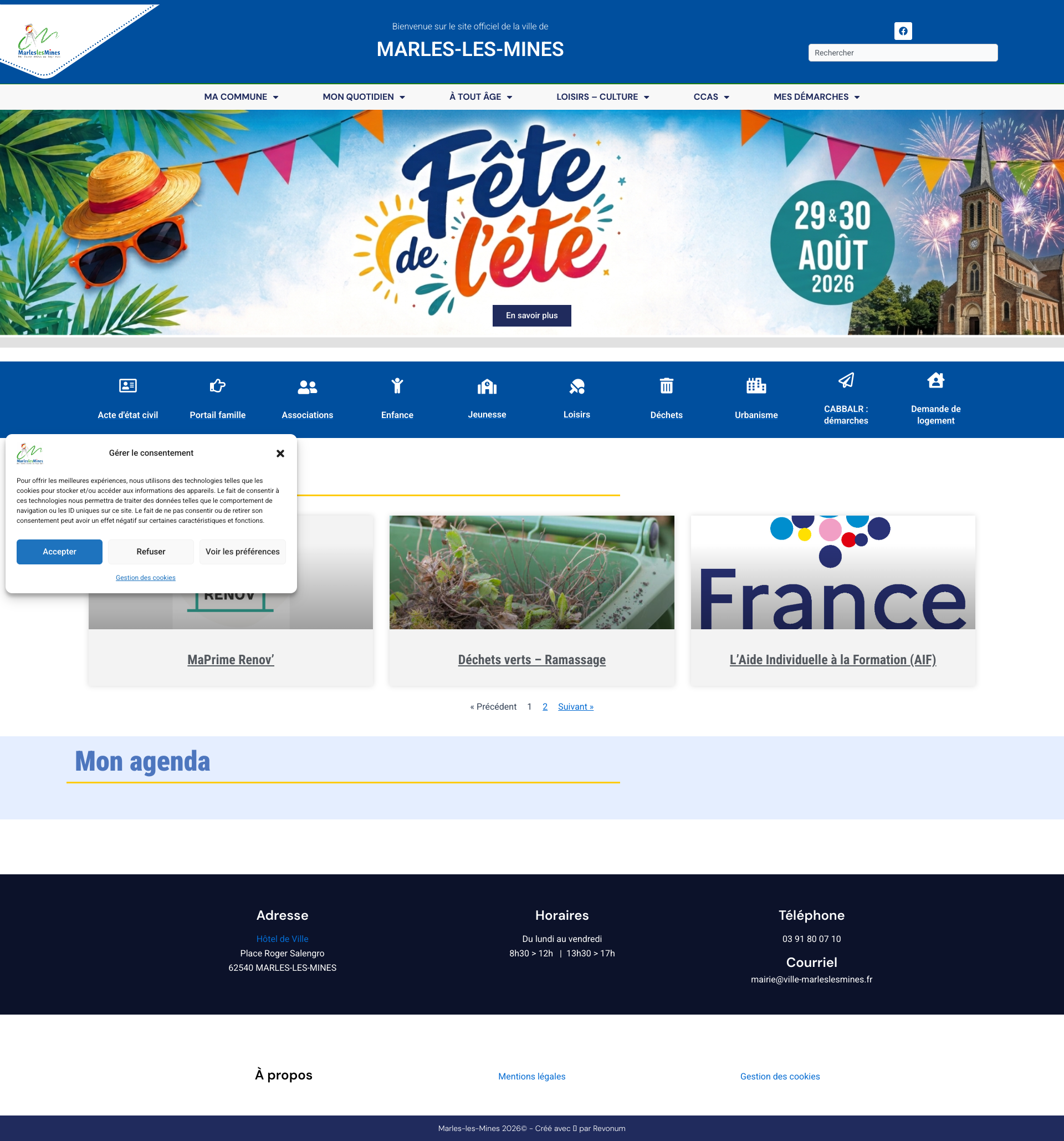 Aperçu du site