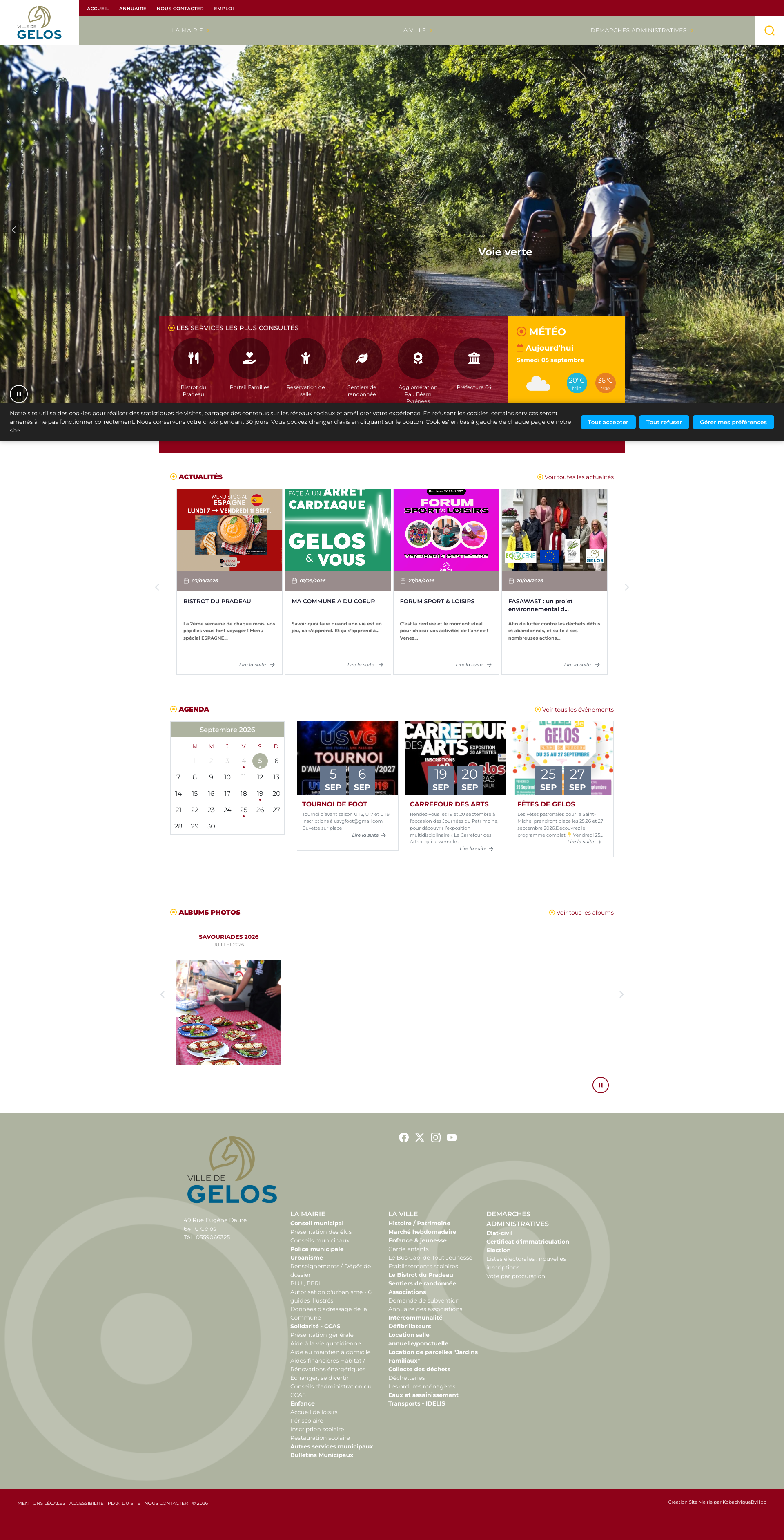Aperçu du site