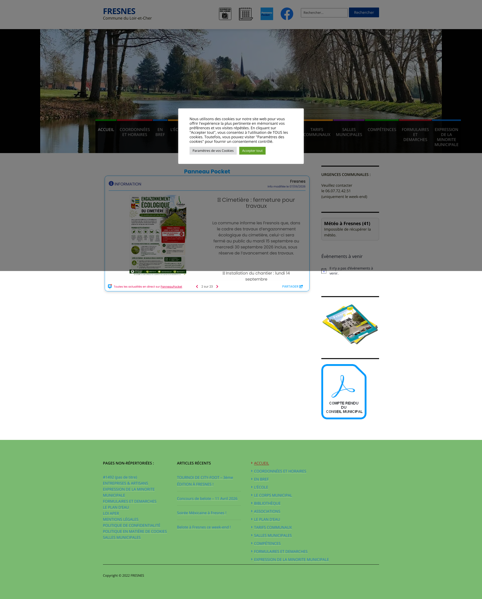 Aperçu du site