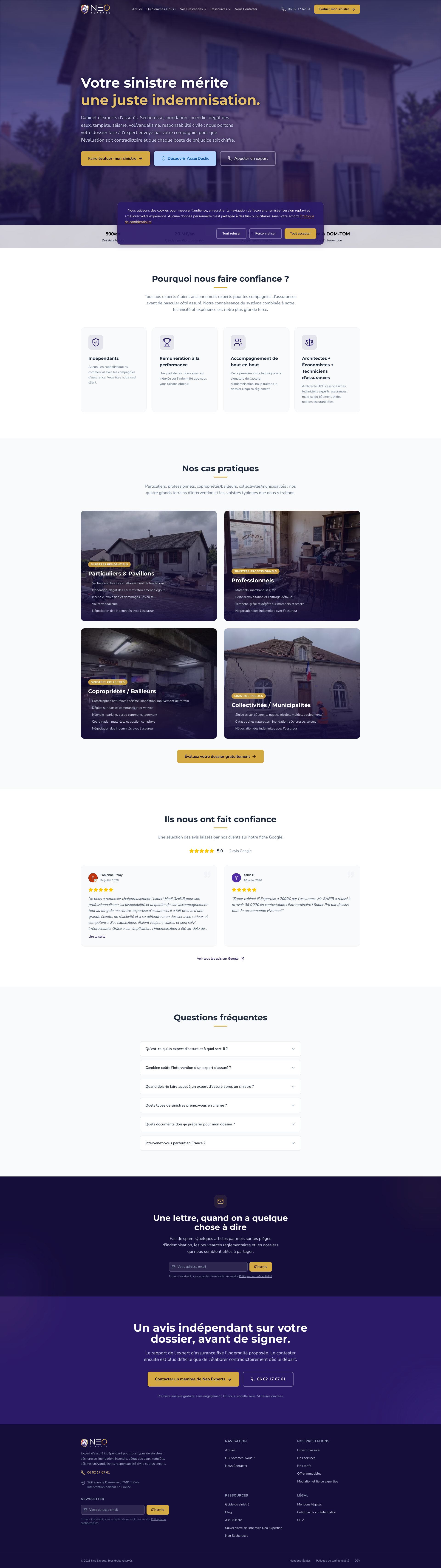 Aperçu du site