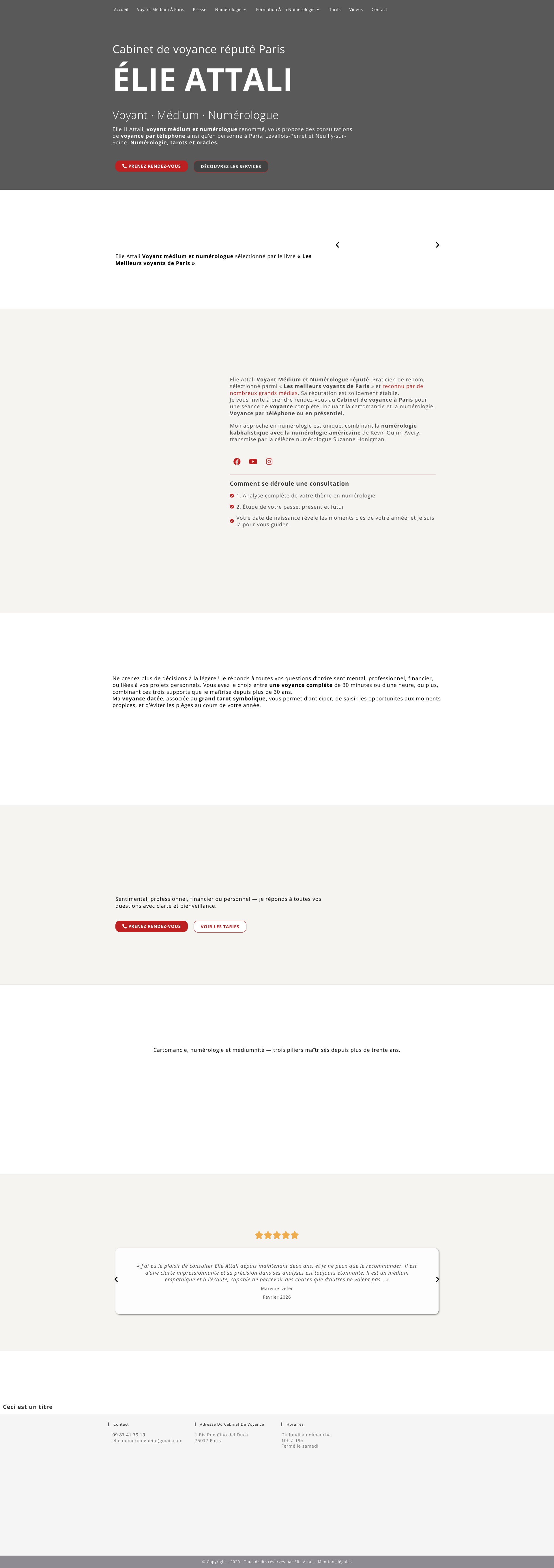 Aperçu du site