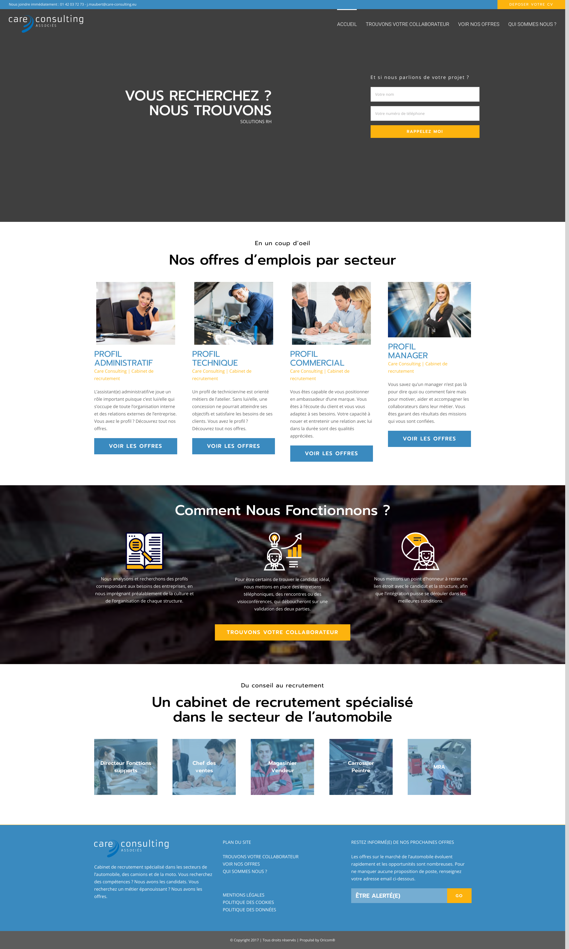 Aperçu du site