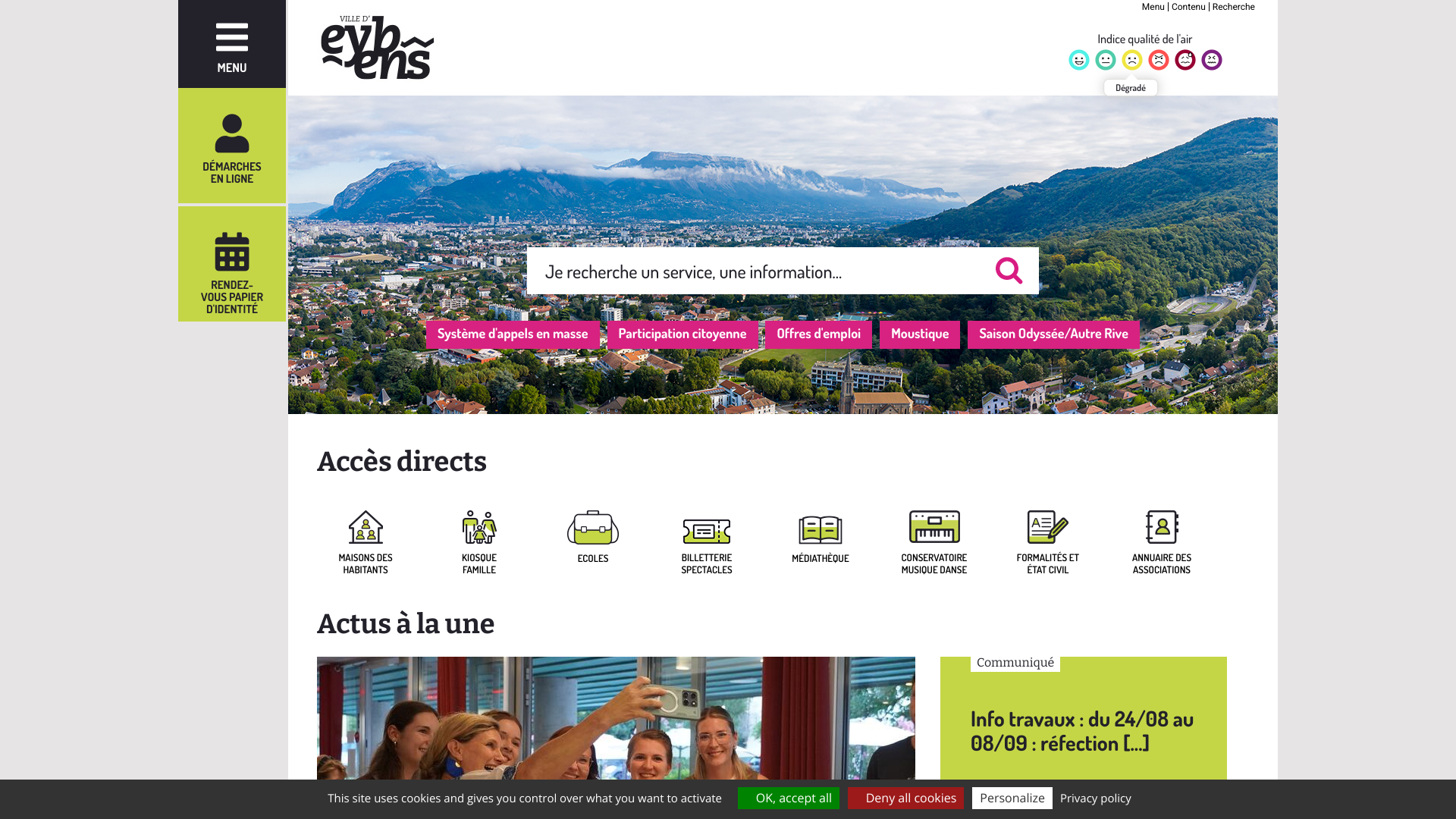 Aperçu du site