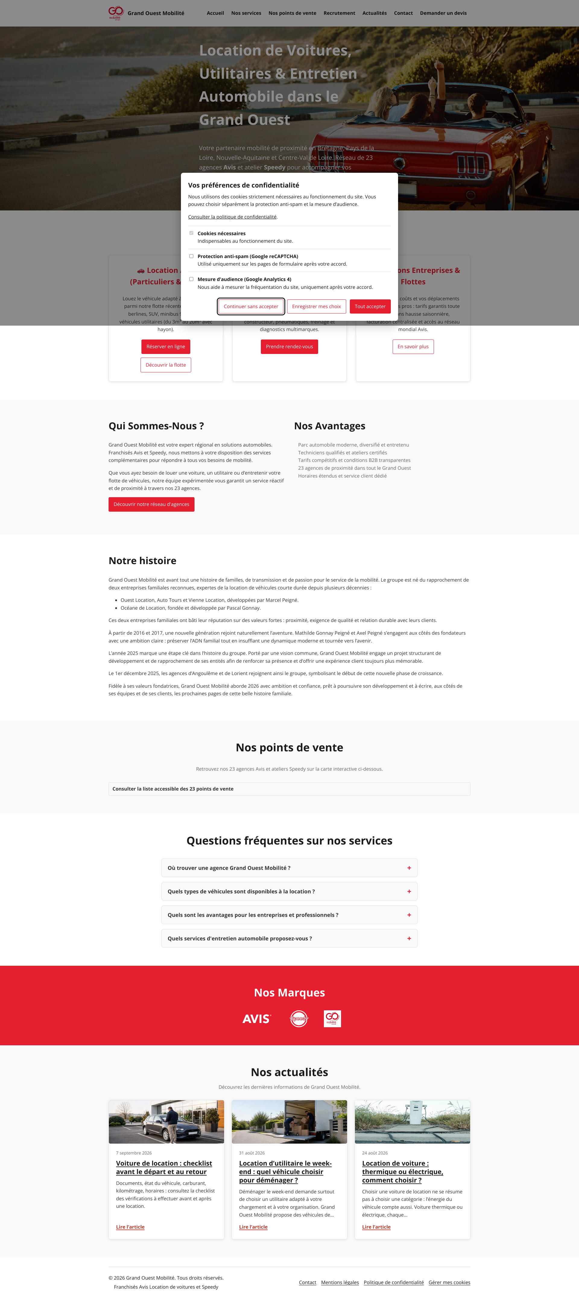 Aperçu du site