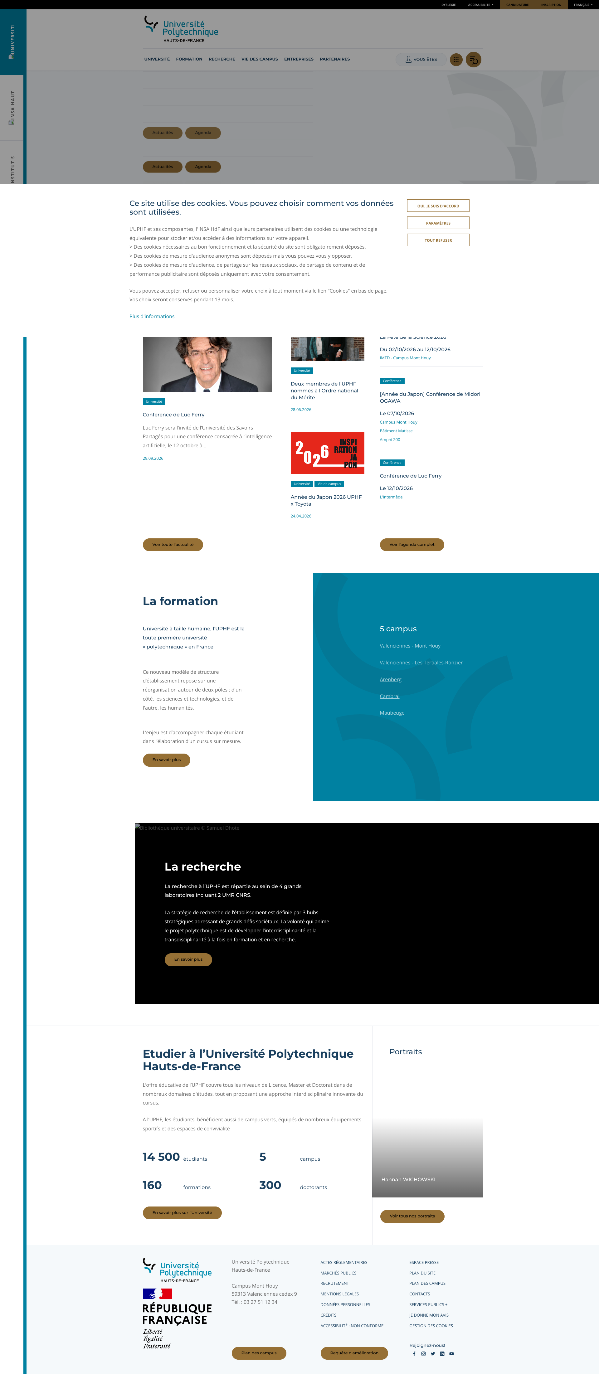 Aperçu du site