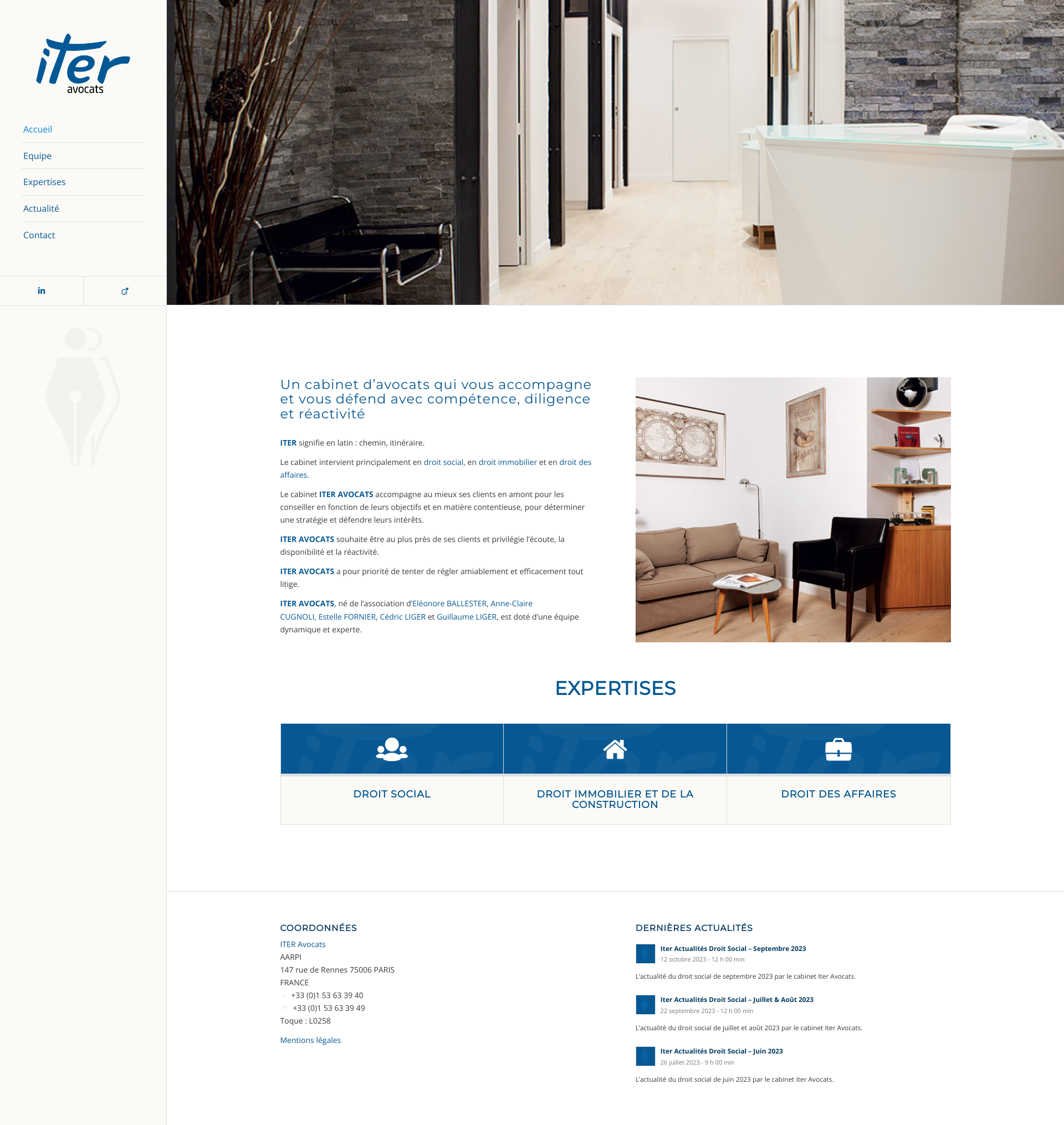 Aperçu du site