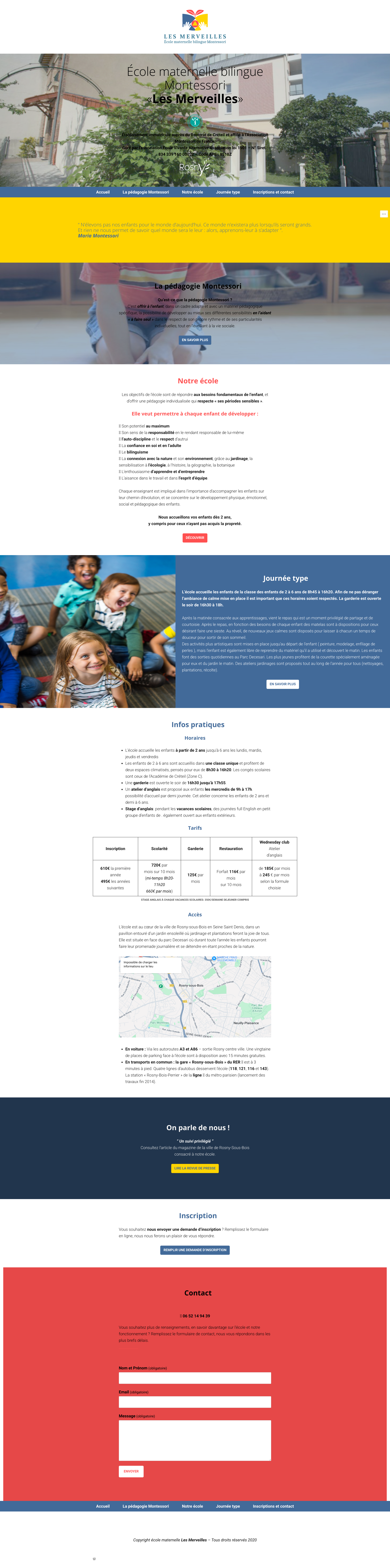 Aperçu du site