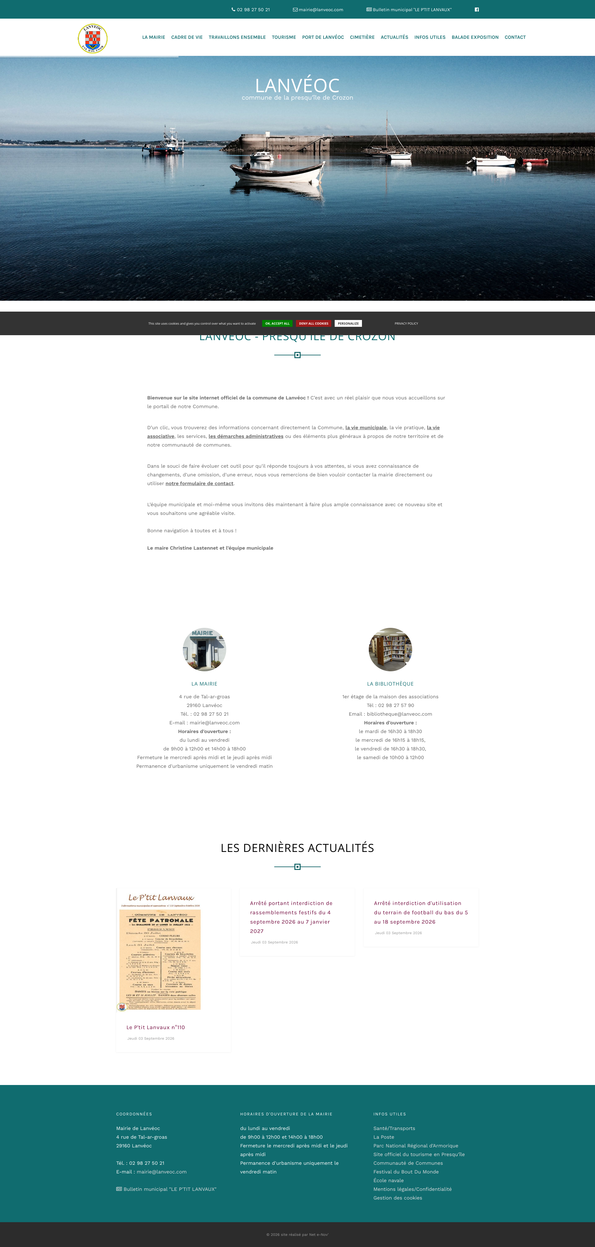 Aperçu du site