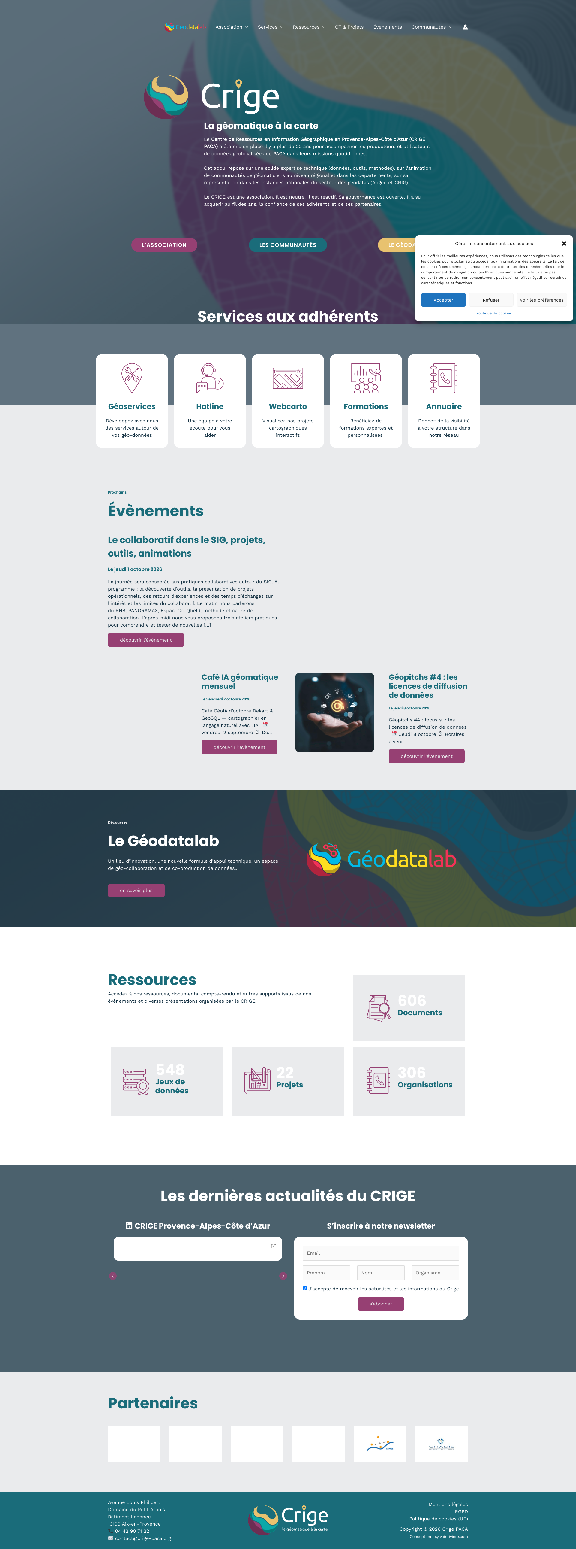 Aperçu du site